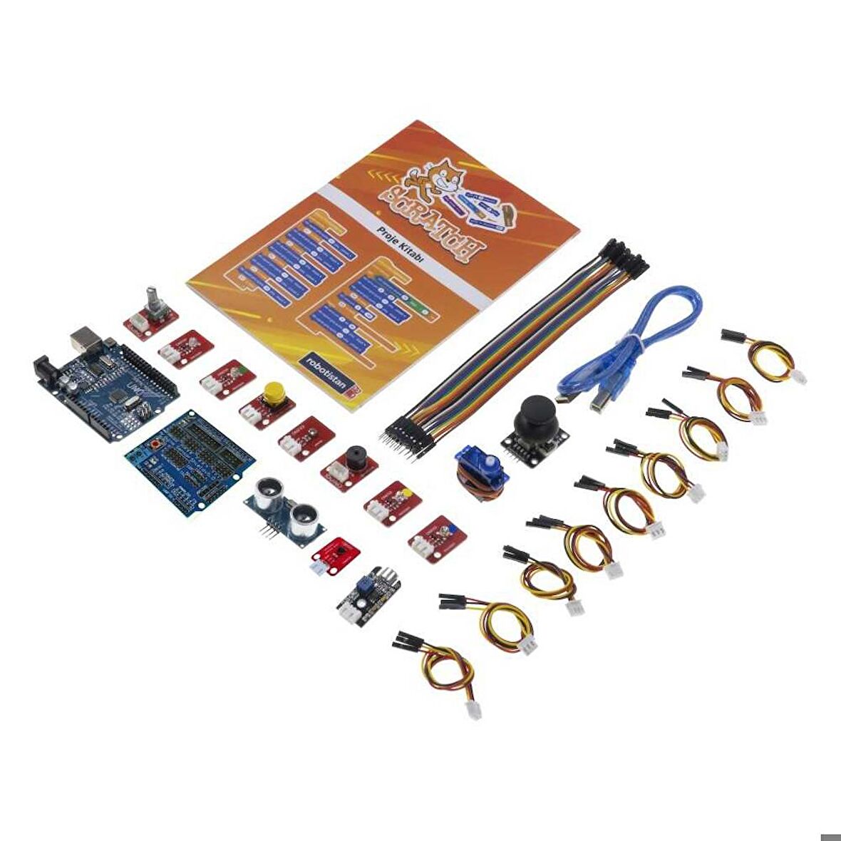 Robotistan Çocuklar için Scratch ile Arduino Uyumlu Başlangıç Seti (Kitaplı)
