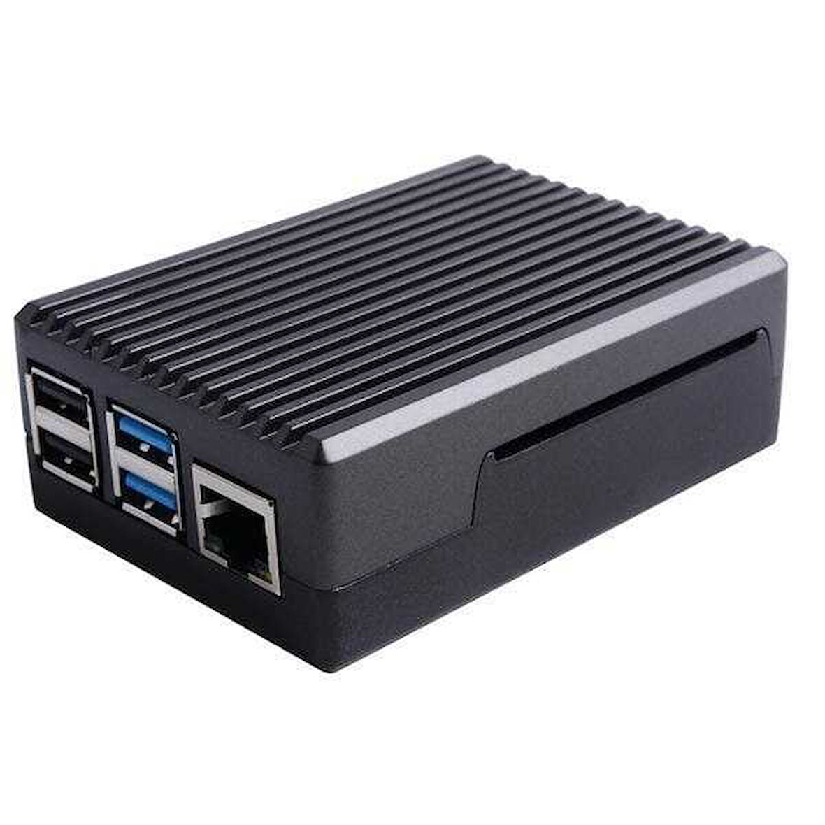 Raspberry Pi 4 Alüminyum Muhafaza Kutusu (Soğutmalı) - Siyah