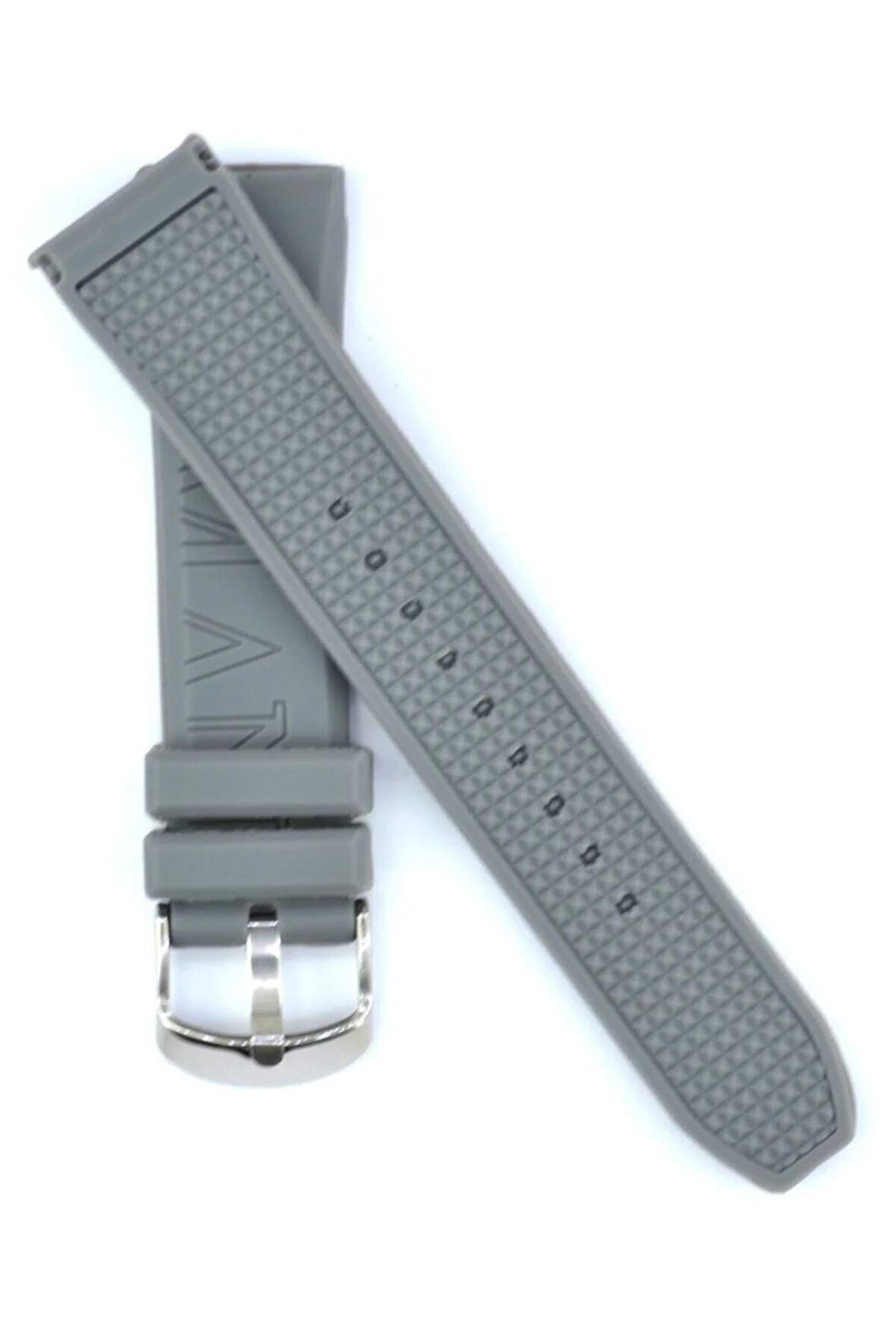 Uyumlu Emporio Armani Ar1055 20mm Gri Silikon Kordon