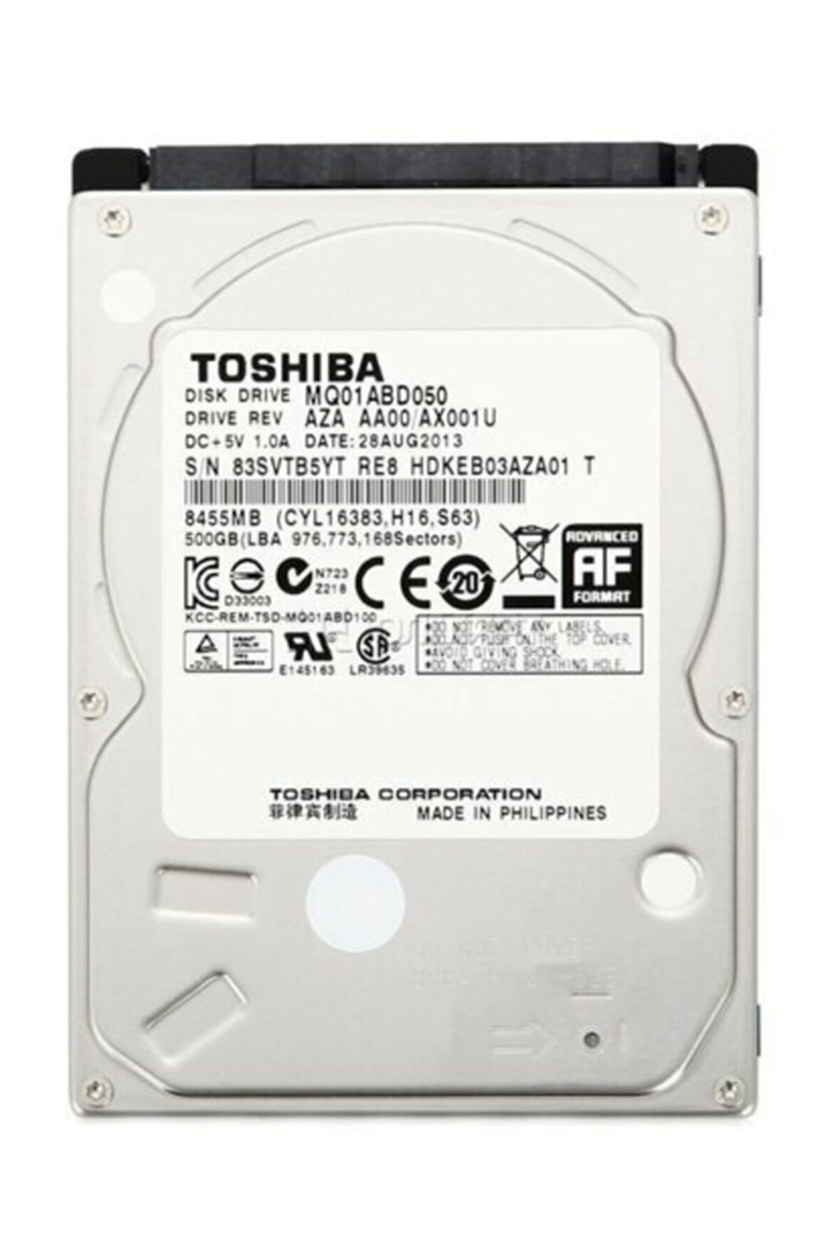 500 Gb 2,5 5400 Rpm Sata 3 Hard Disk Mq01abd050v