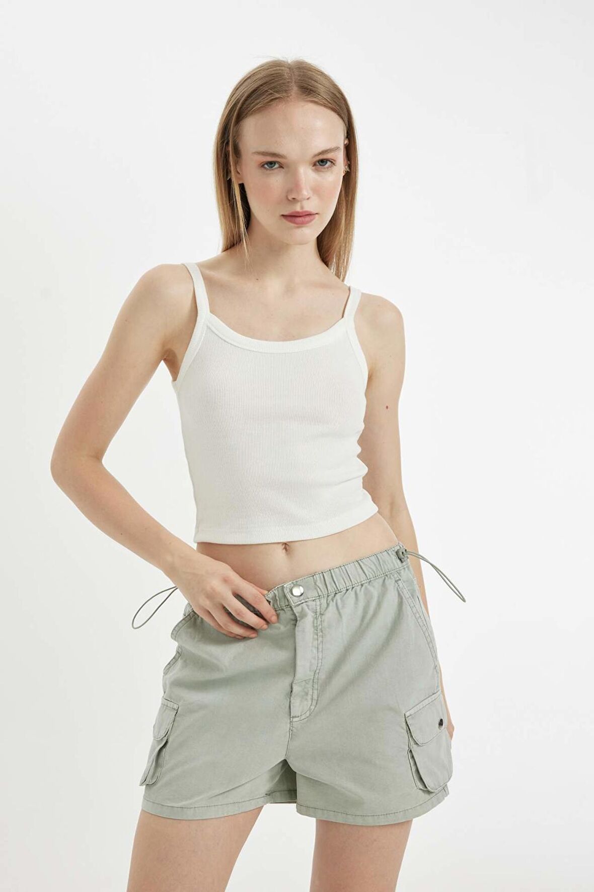 DeFacto Coool Fitted Fitilli Kaşkorse Askılı Basic Atlet B0563AX24AUWT32