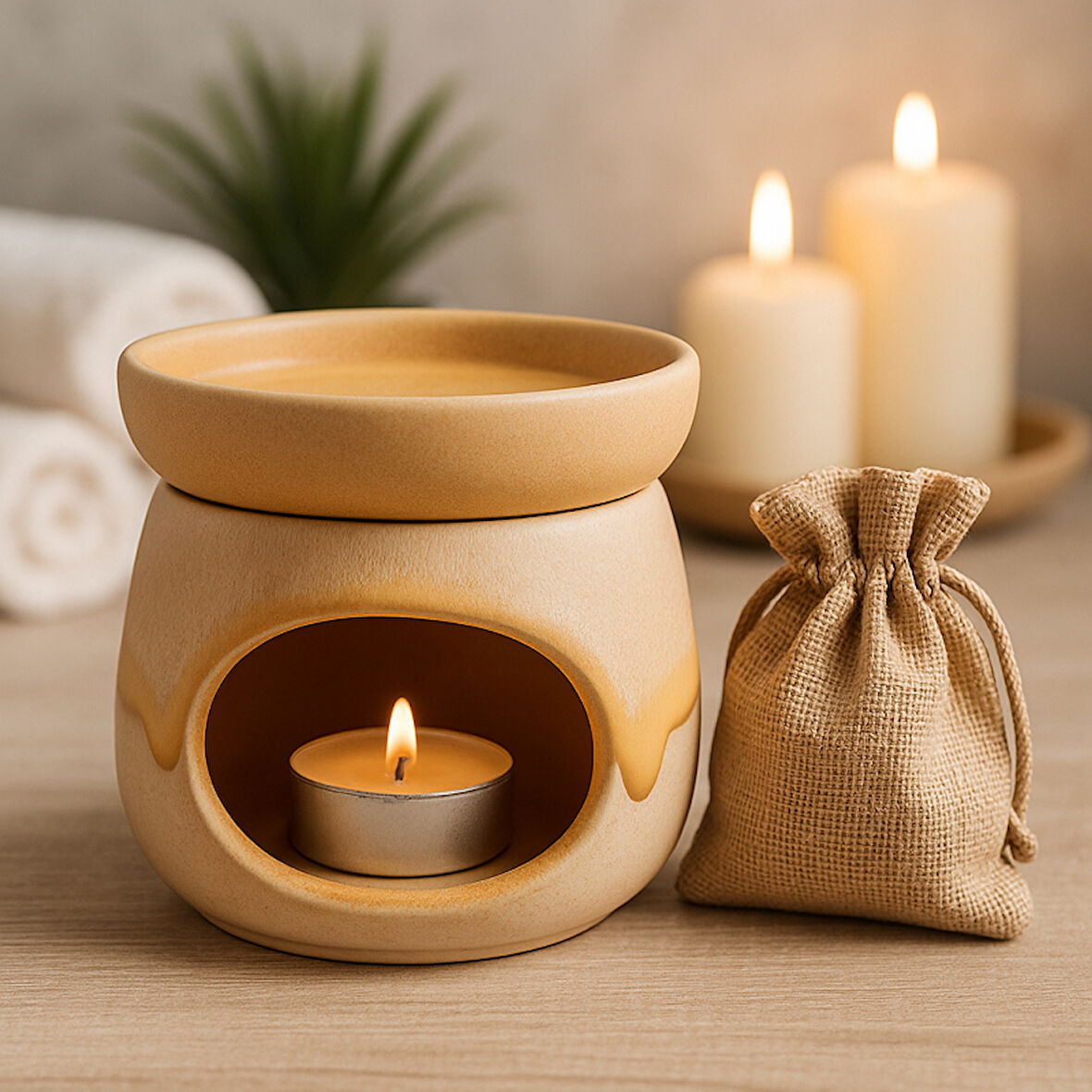 İbroz Bej/Açık kahve Buhurdanlık