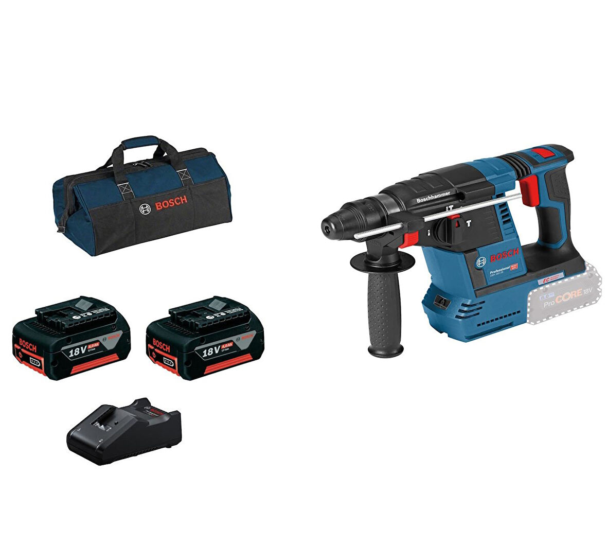Bosch GBH 18V-26 2x4.0Ah Çift Akülü Kırıcı Delici