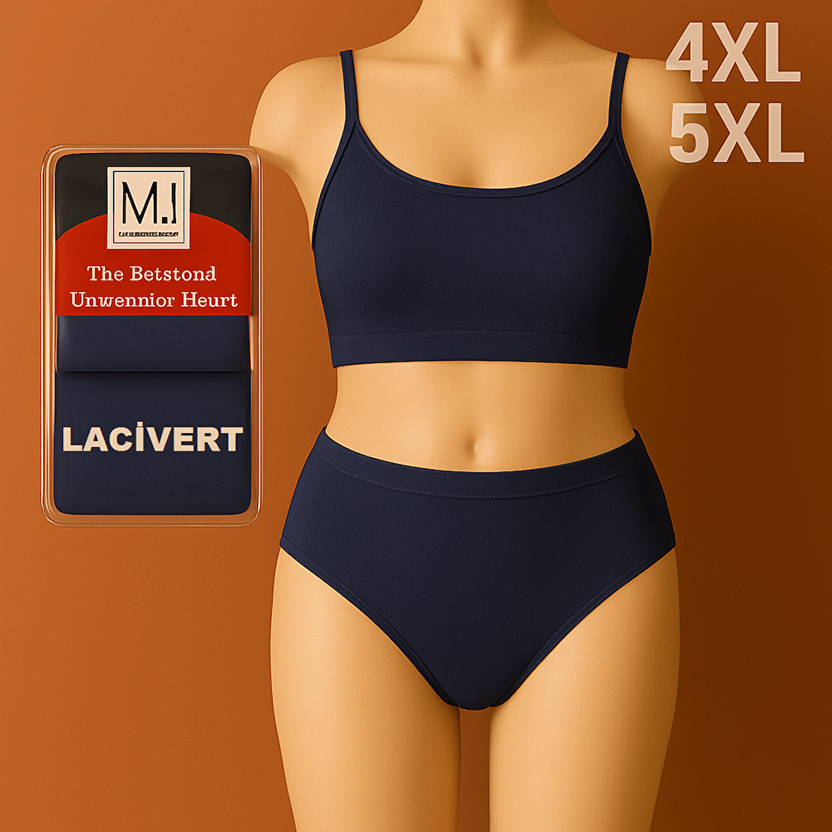 Kadın MI Külot Büyük Beden Yüksek Bel 1. Kalite Lacivert Renk 4XL ve 5XL Seçenekleriyle