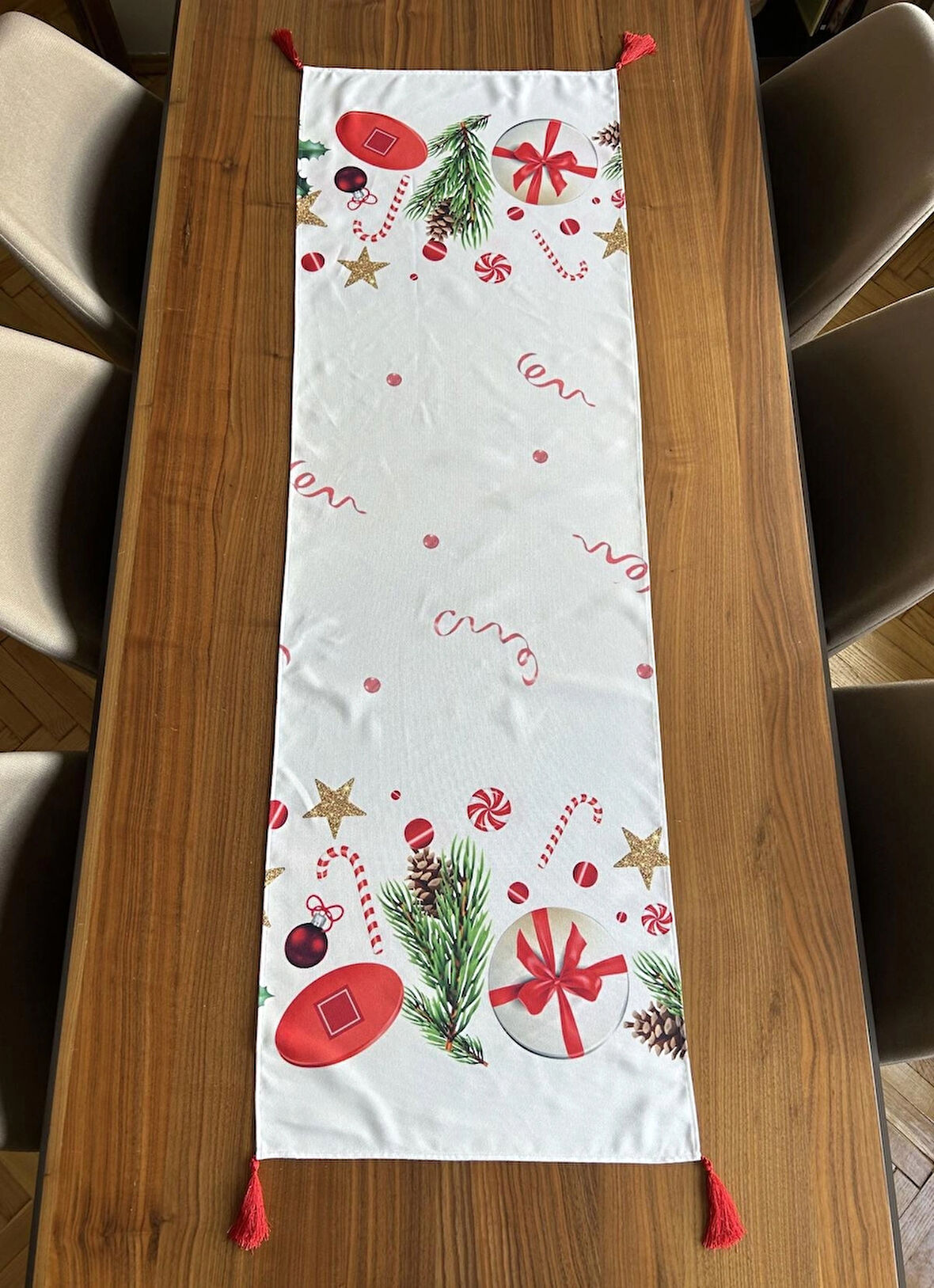 Mistel Yılbaşı Desenli Runner 45x140 cm