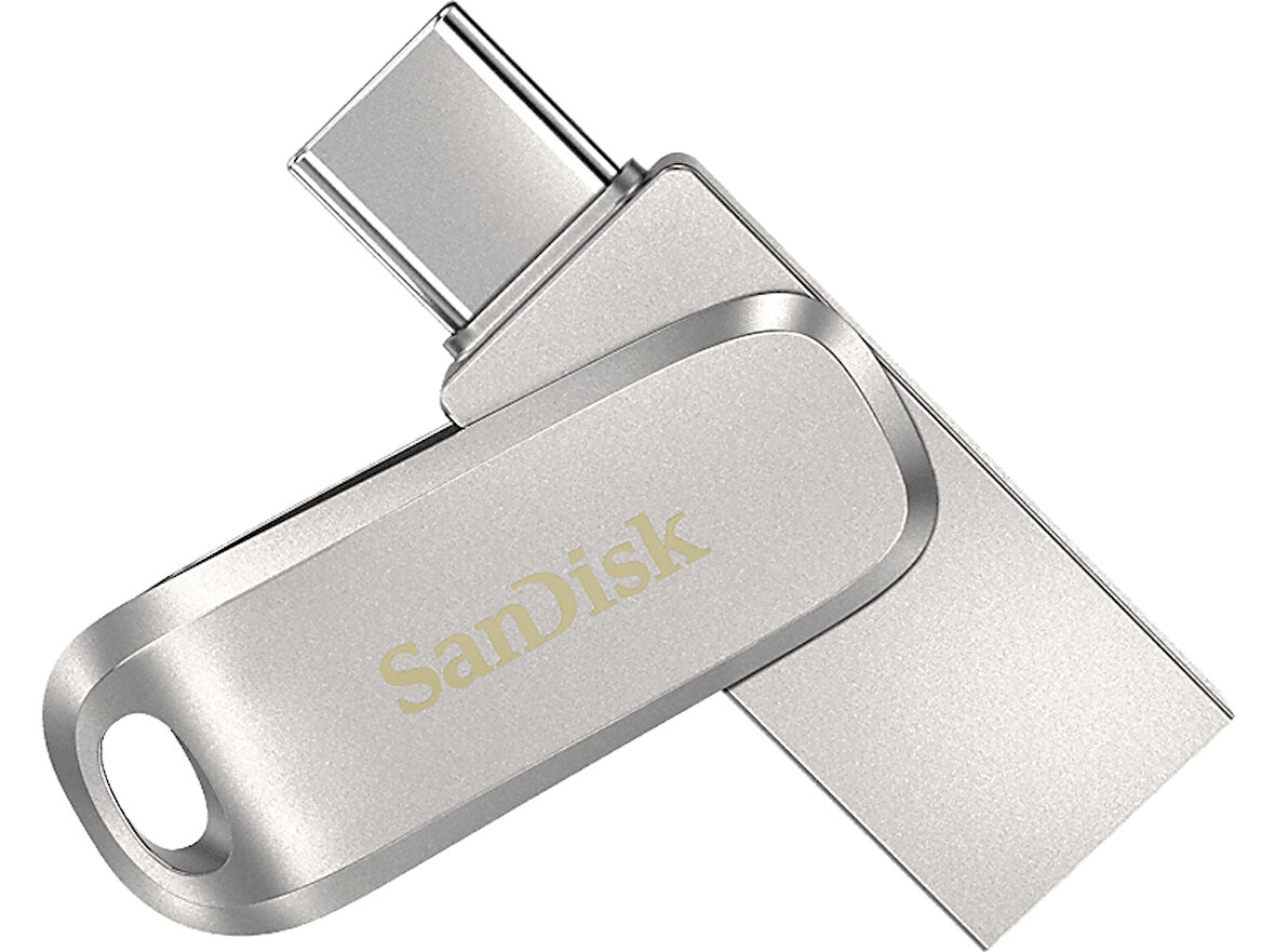 SANDISK Ultra Dual Drive Luxe USB Type-C 256GB USB 3.1 Gen 1 Taşınabilir USB Bellek Gri