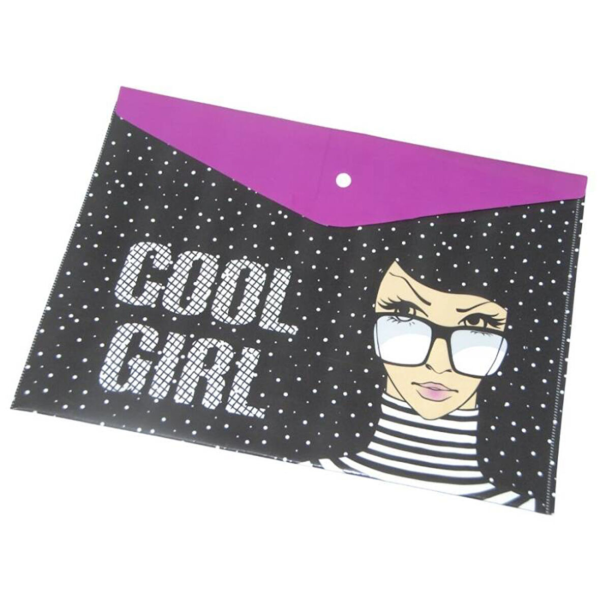 Pıano Çıtçıtlı Dosya Desenli Cool Girl Çtd-01