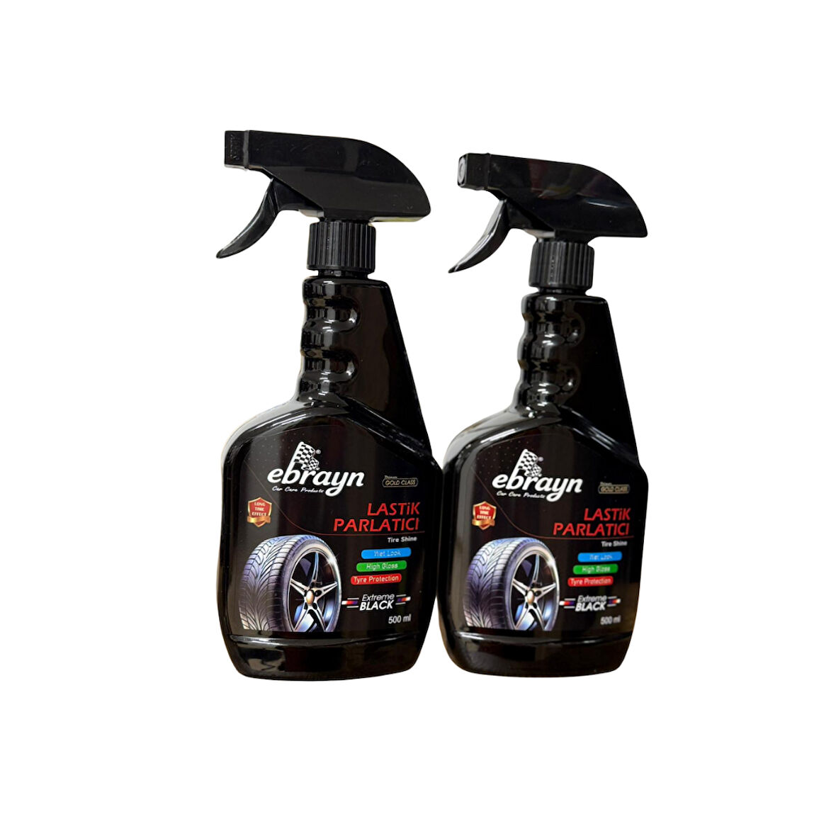 2 Adet Lastik Parlatıcı 500 Ml Üstün Kalite Performans Lastik Temizleme 2025 Üretimli