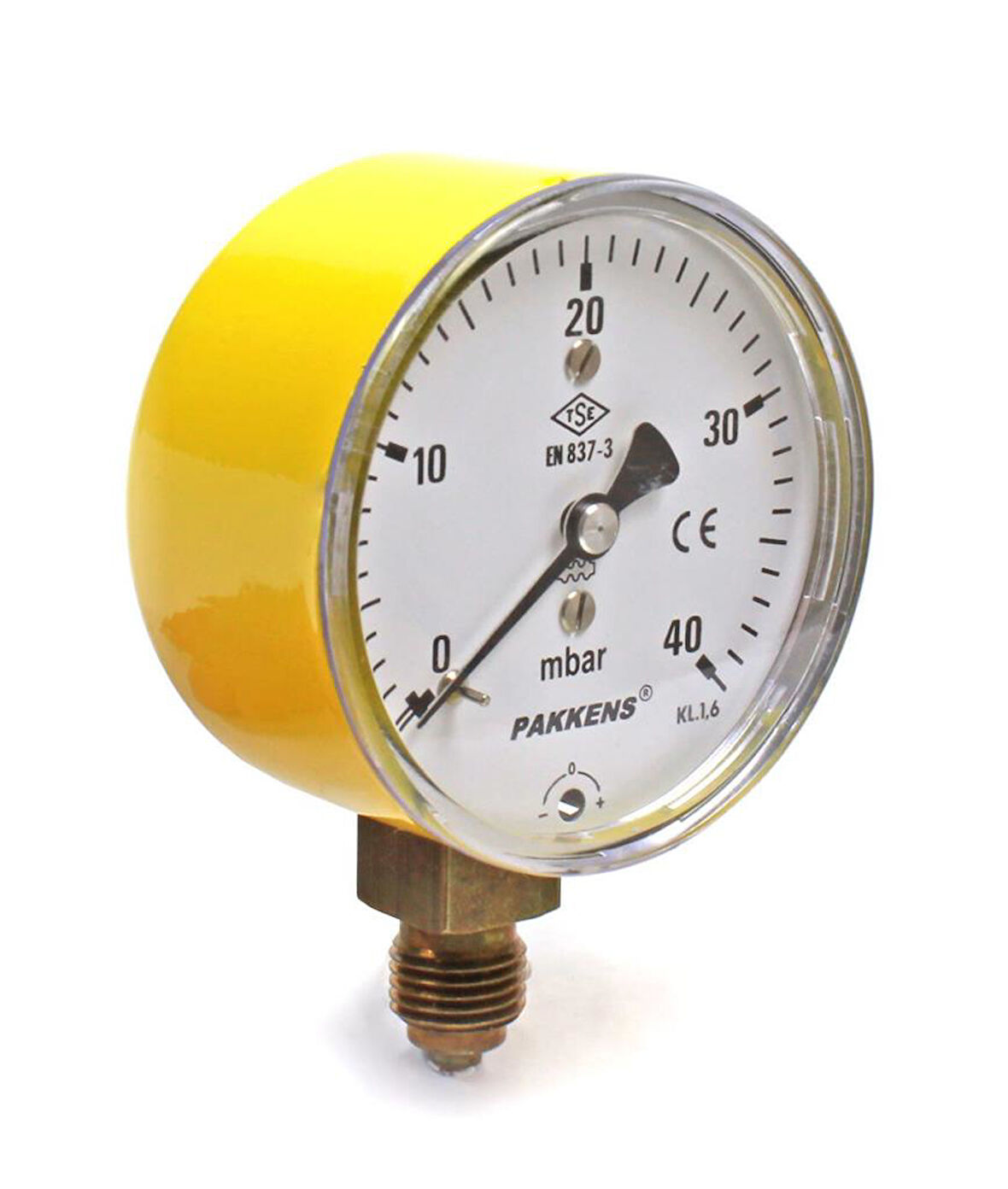 Pakkens 0-40 mBar 63 mm Alttan Bağlantılı Kapsül Diyaframlı Doğalgaz Manometresi CL1,6 G 1/4''