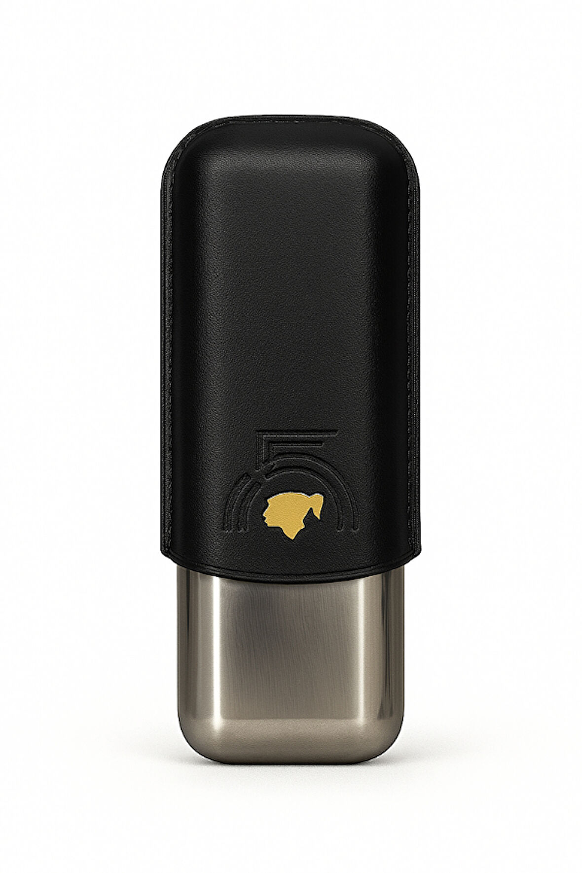 Cohiba 55. Yıl Siyah Deri-Metal İkili Puro Kılıfı