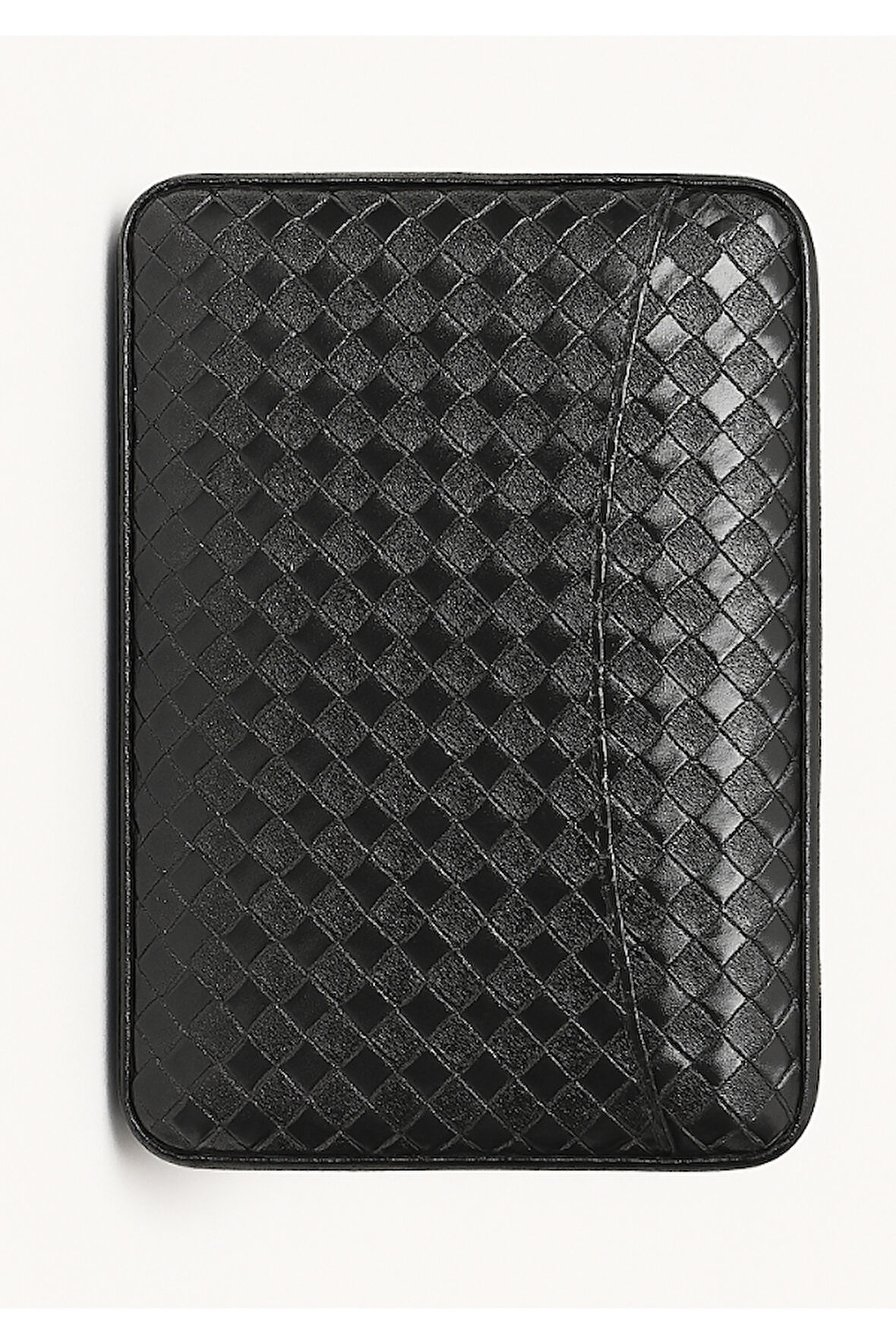 Cohiba Dahili Çakmaklı Siyah Mozaik Desenli Deri Puro Taşıma Çantası - Seyahat Humidoru