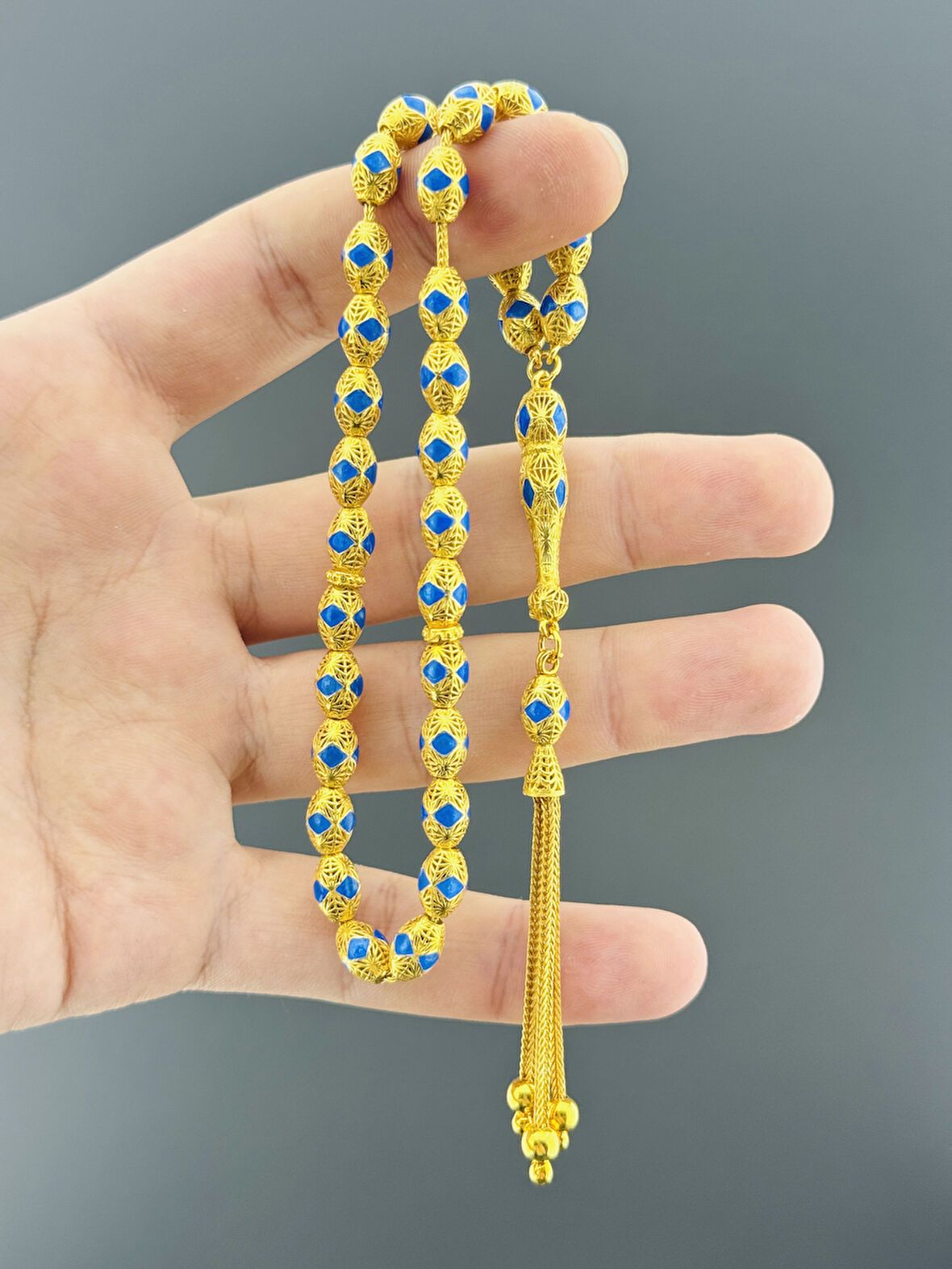27,3 GR GÜMÜŞ TESBiH KAPSÜL KESİM 6,50X9,25