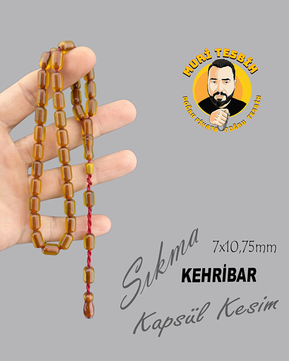 ÇUBUK SIKMA KEHRİBAR KAPSÜL KESİM 7X10,75