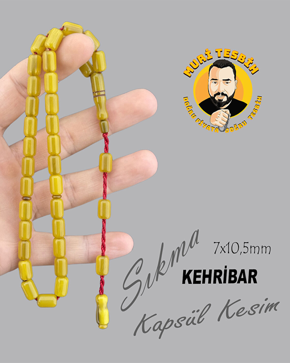 ÇUBUK SIKMA KEHRİBAR KAPSÜL KESİM 7X10,50