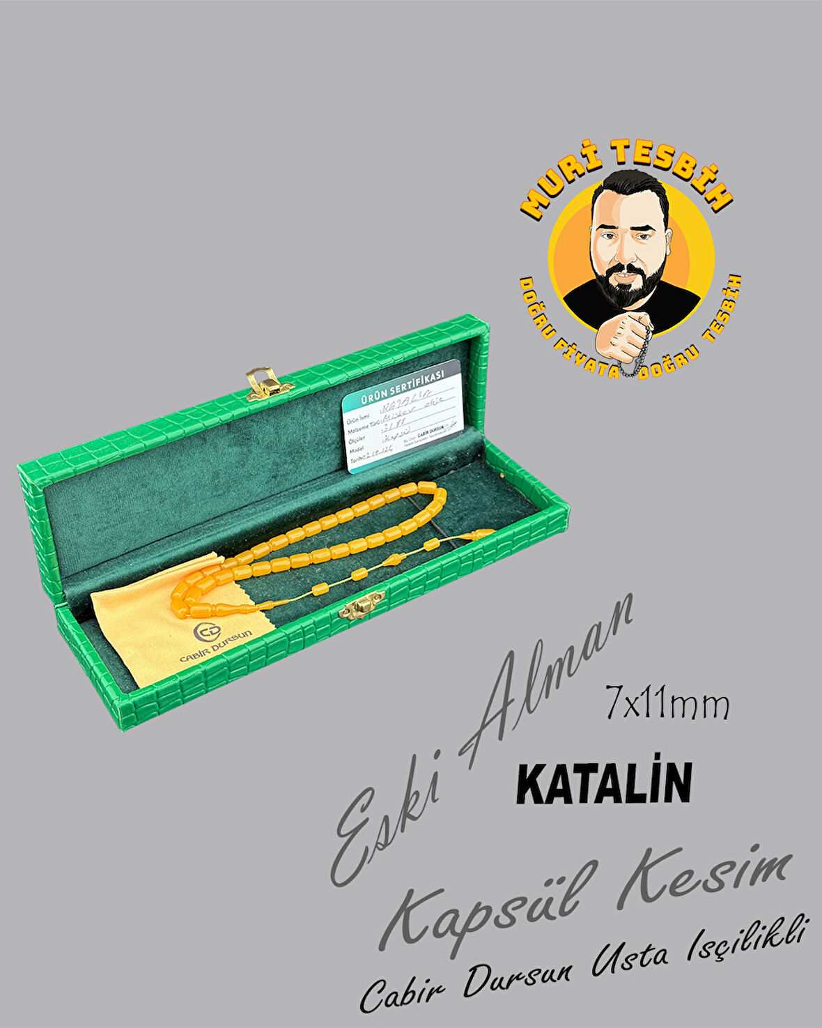 CABİR DURSUN SÜMEN TAKIMI MİSKEVİ ESKi ALMAN KATALİN KAPSÜL KESİM 7X11