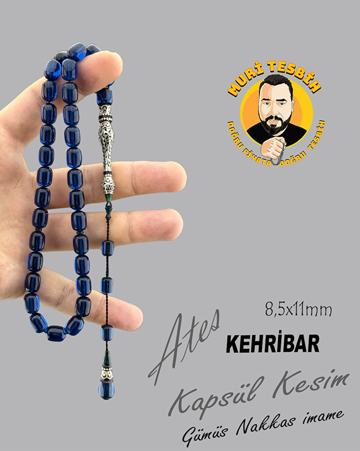 GÜMÜŞ NAKKAŞ ATEŞ KEHRİBAR KAPSÜL KESİM 8,50X11