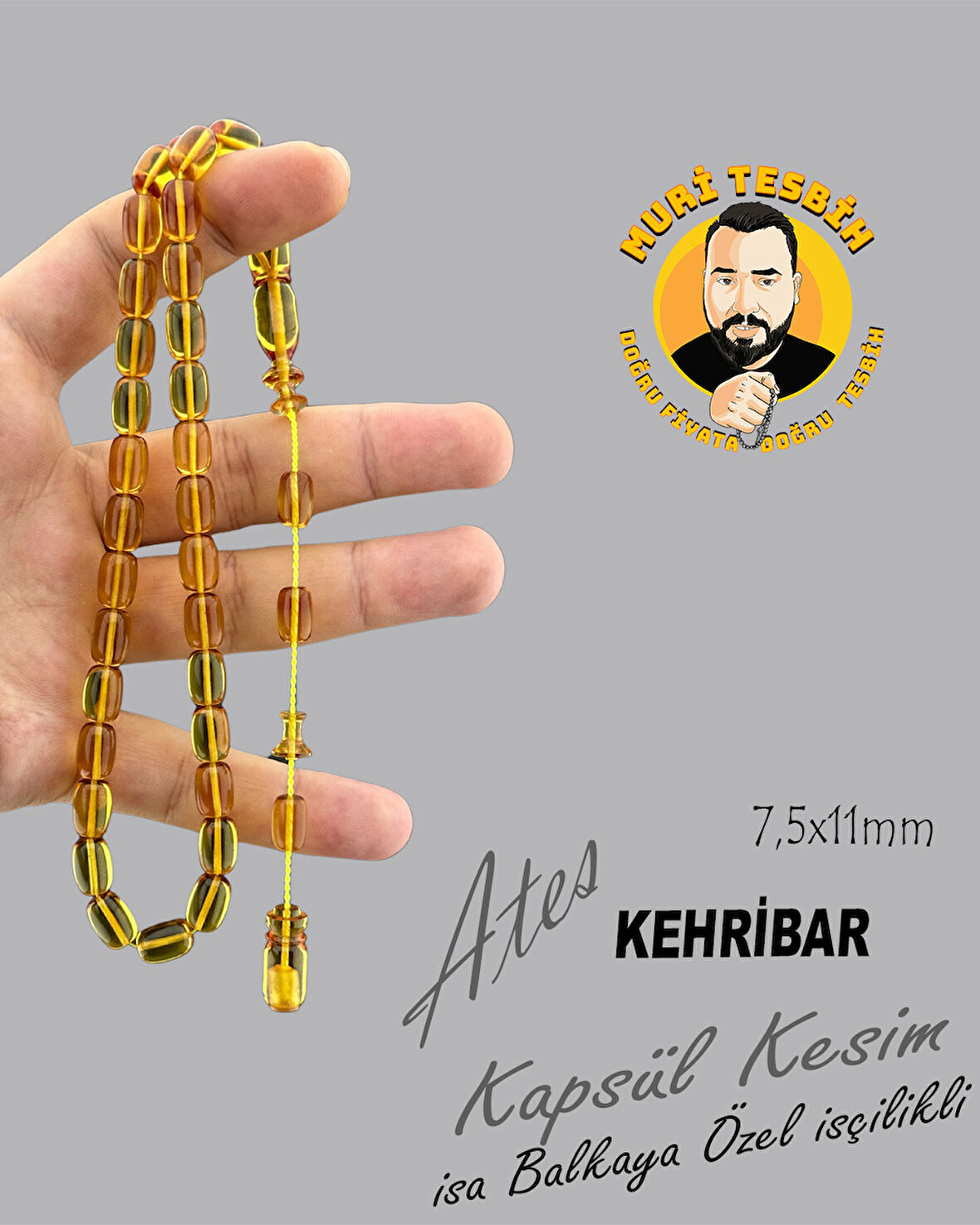 İSA BALKAYA ATEŞ KEHRİBAR KAPSÜL KESİM 7,50X11