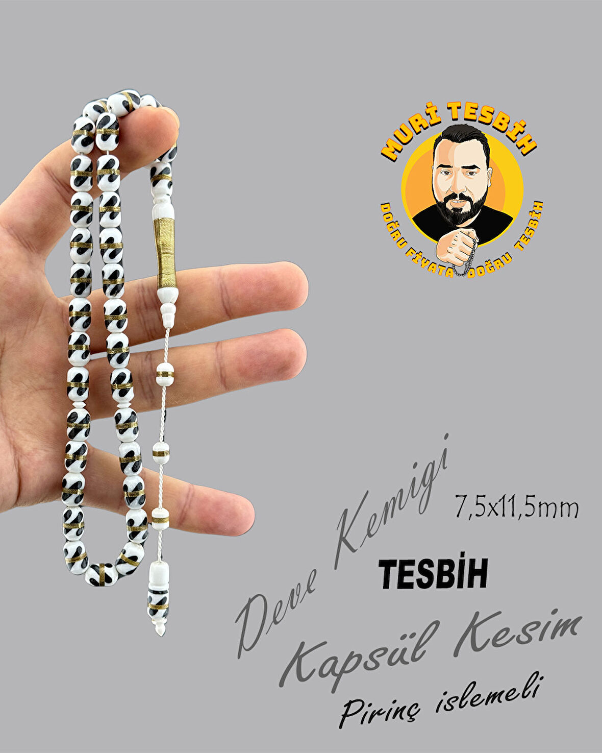 PİRİNÇ İŞLEMELİ DEVE KEMİĞİ KAPSÜL KESiM 7,50X11,50