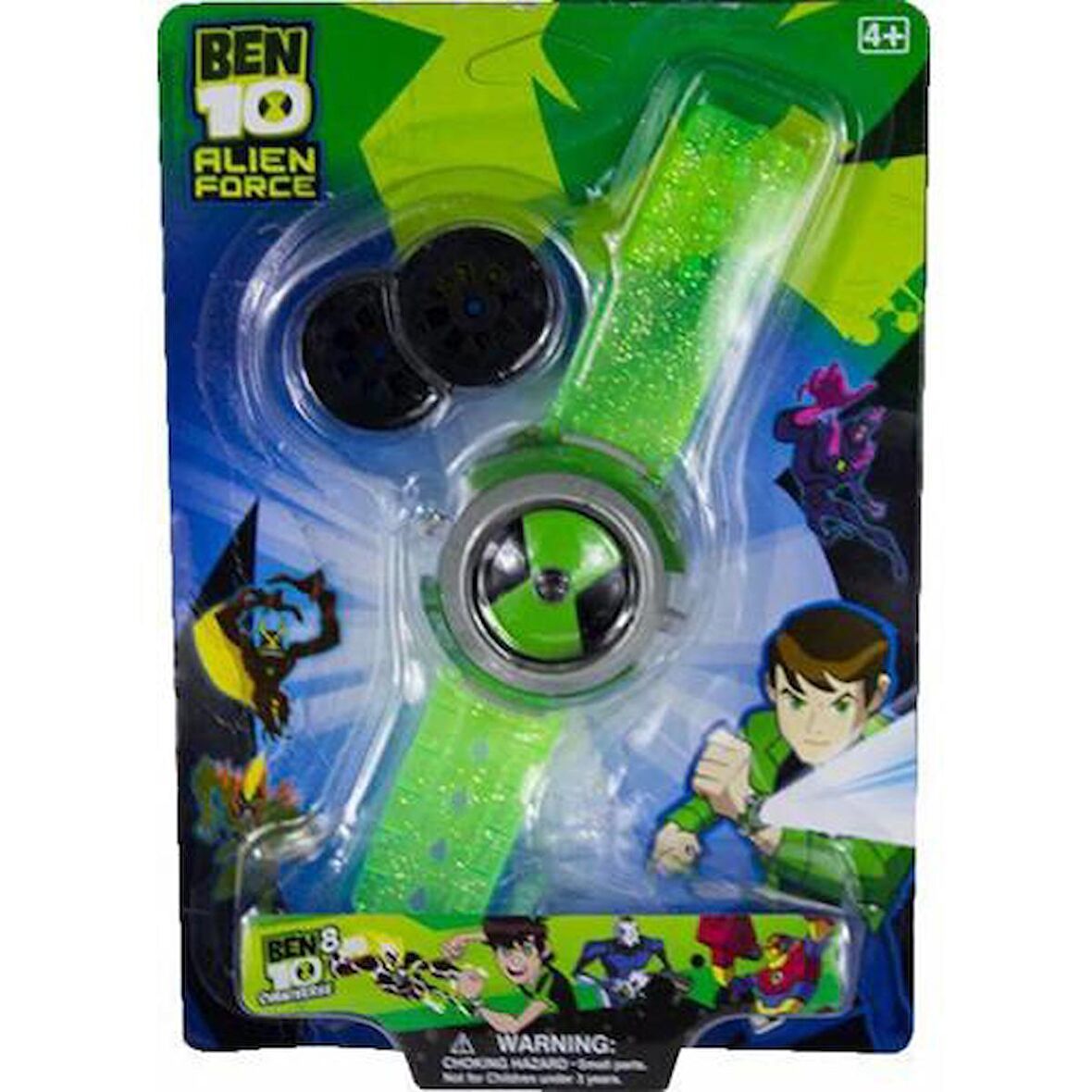 Benten Saati Ben 10 Saat Lastik Kordonlu Disk Fırlatan 3 Parça Ben Ten Oyuncak Saat