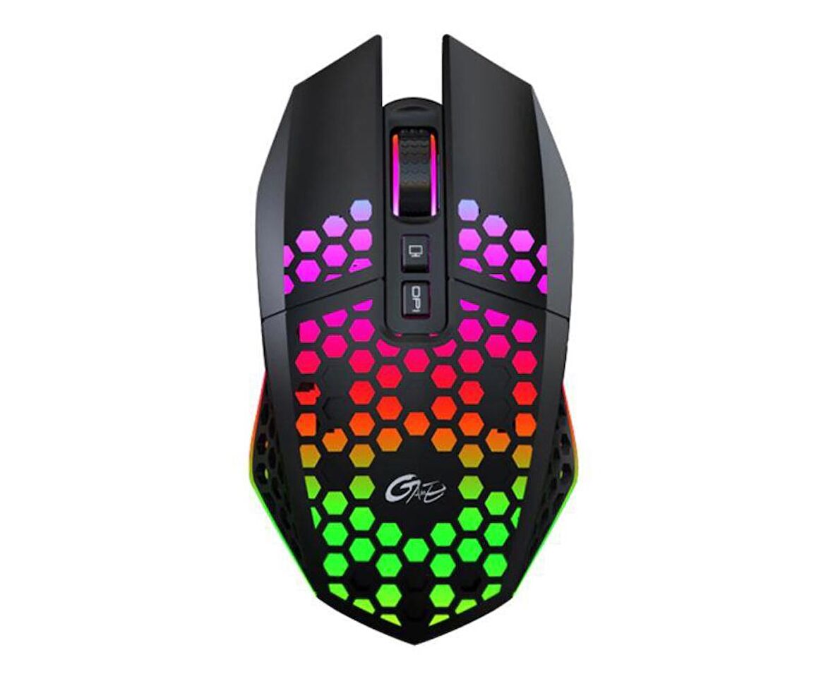 Kablosuz Oyuncu Mouse Rgb LED 2.4G 8 Buton 1600DPİ Şarj Edilebilir