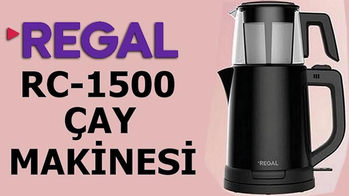 Regal 1800 W Çay Makinesi Siyah 