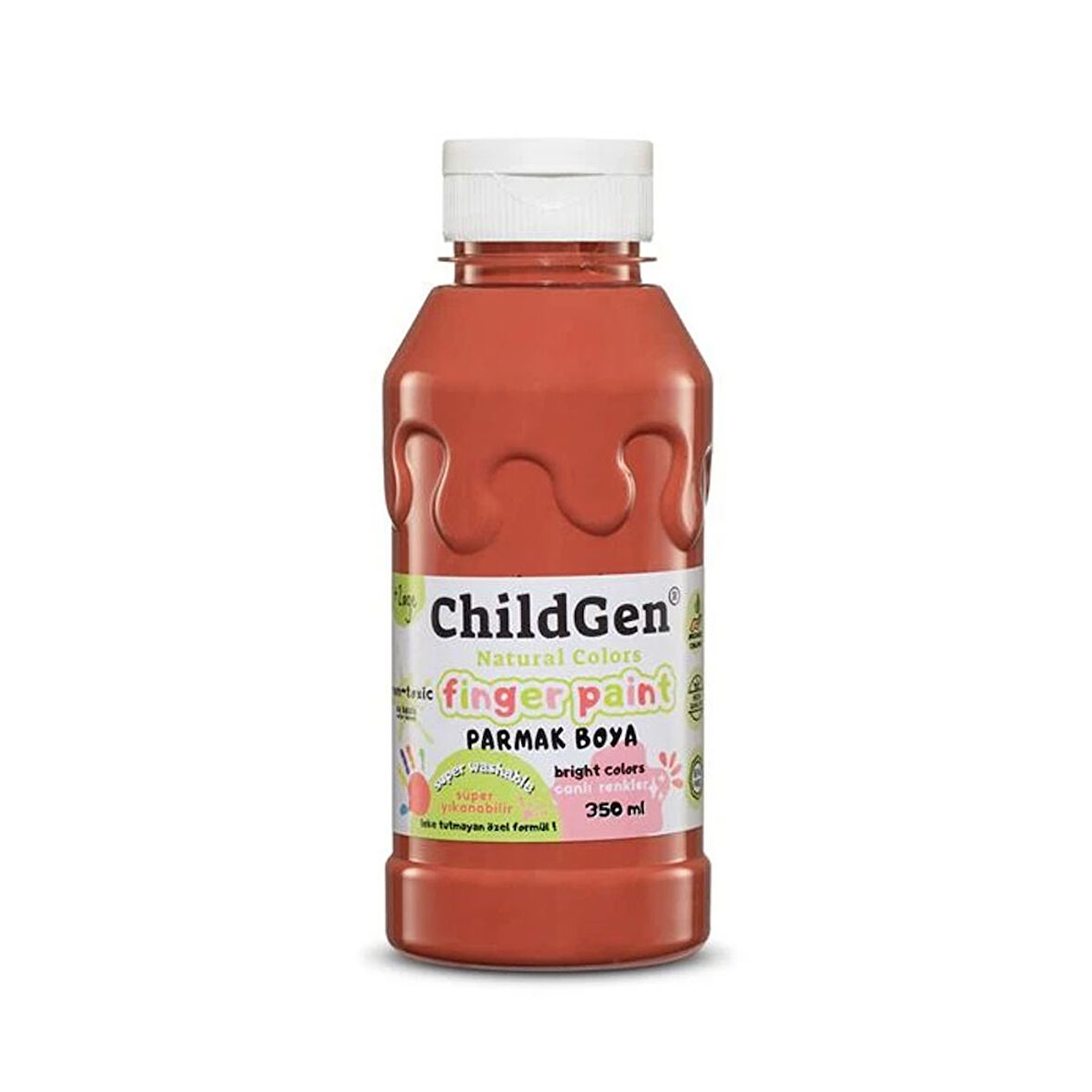 ChildGen Play Dough Süper Yıkanabilir Parmak Boya 350 ml Kahverengi