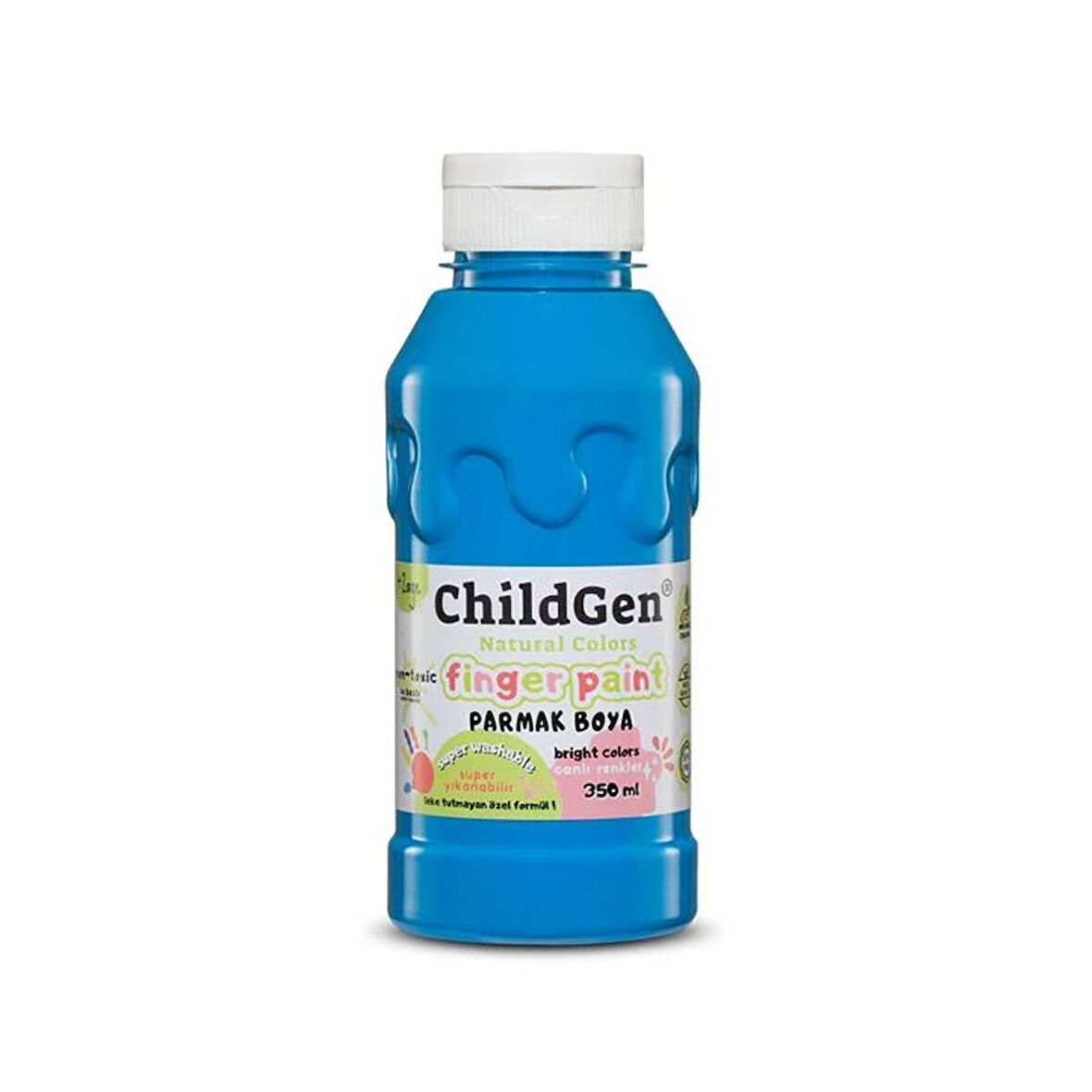 ChildGen Play Dough Süper Yıkanabilir Parmak Boya 350 ml Mavi