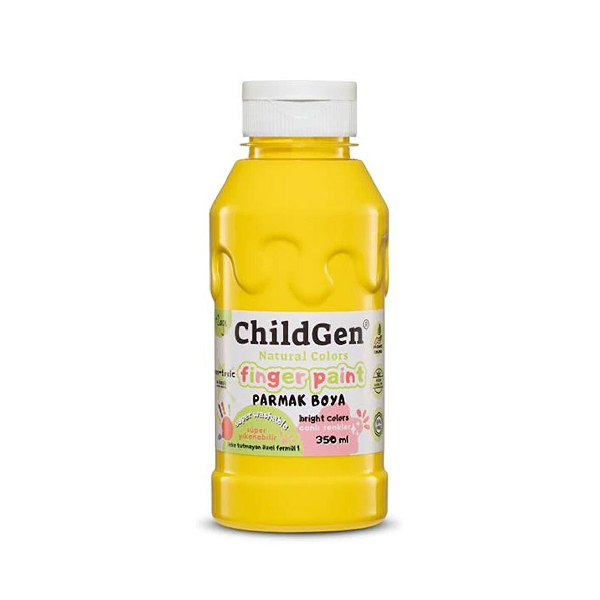 ChildGen Play Dough Süper Yıkanabilir Parmak Boya 350 ml Sarı