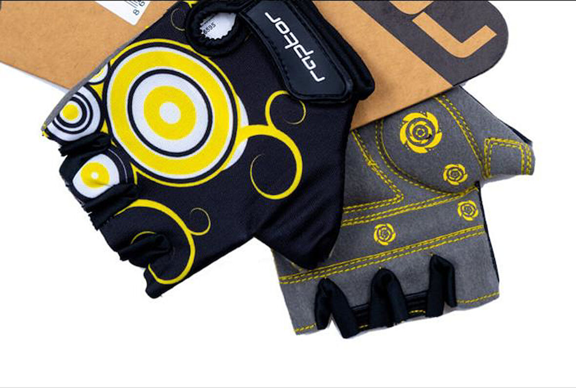 Bike Sky RAPTOR - Çocuk Eldiveni - Silikon Jelli - Sarı S beden 