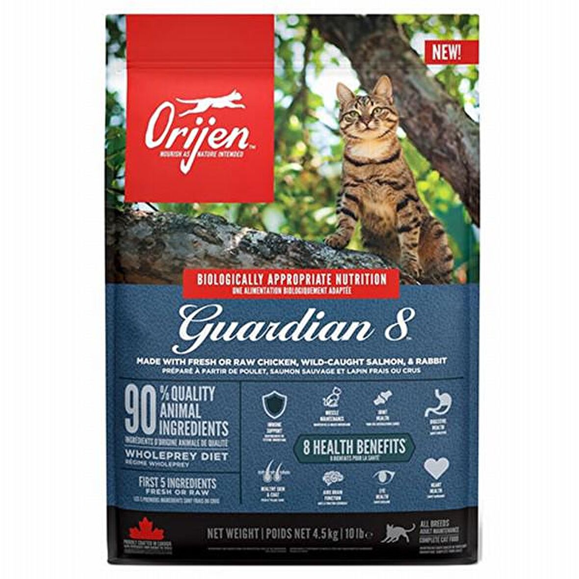 Orijen Guardian 8 Tahılsız Yetişkin Kedi Maması  4.5 Kg