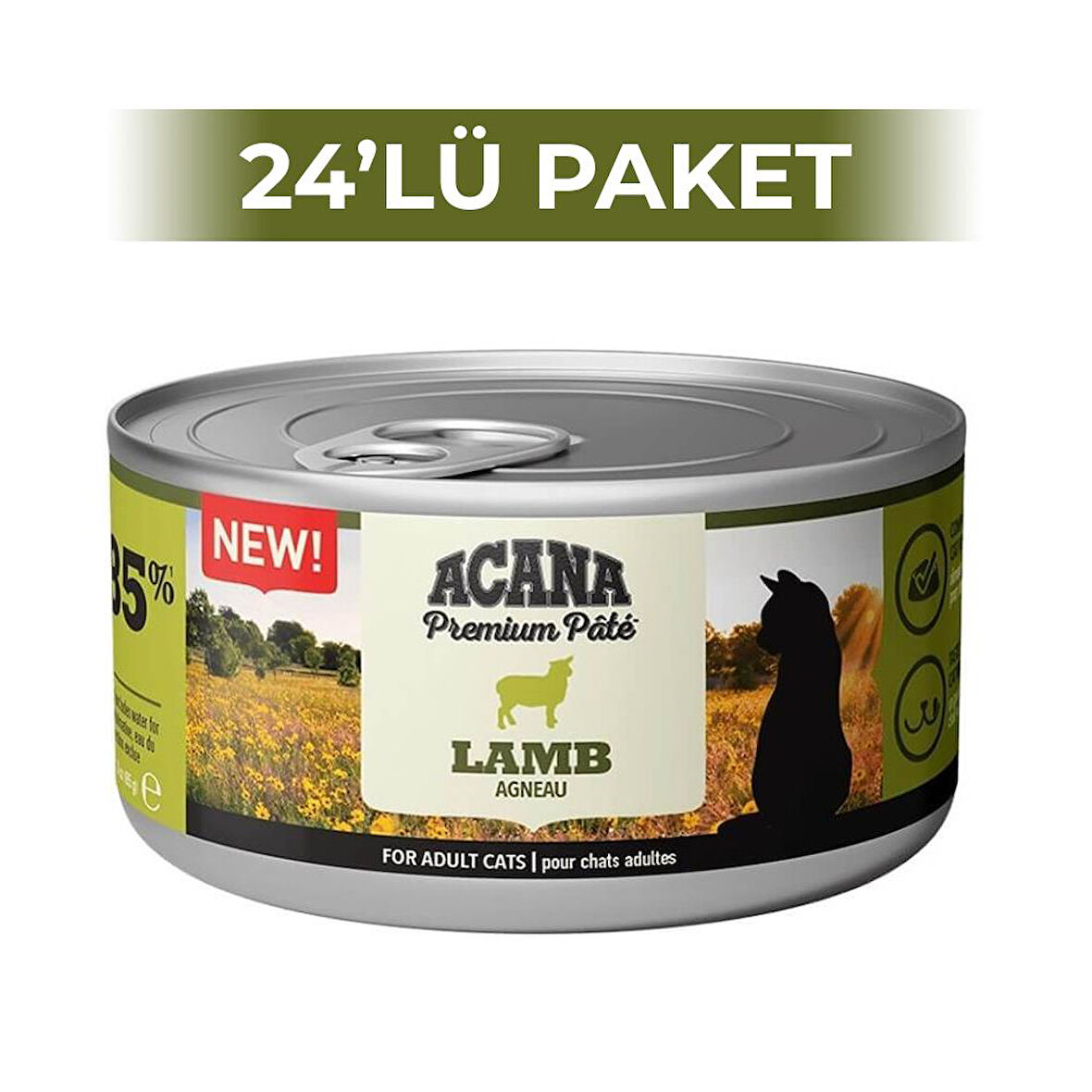 Acana Premium Pate Kuzu Etli Ezme Yetişkin Kedi Konservesi 85 gr 24 Adet