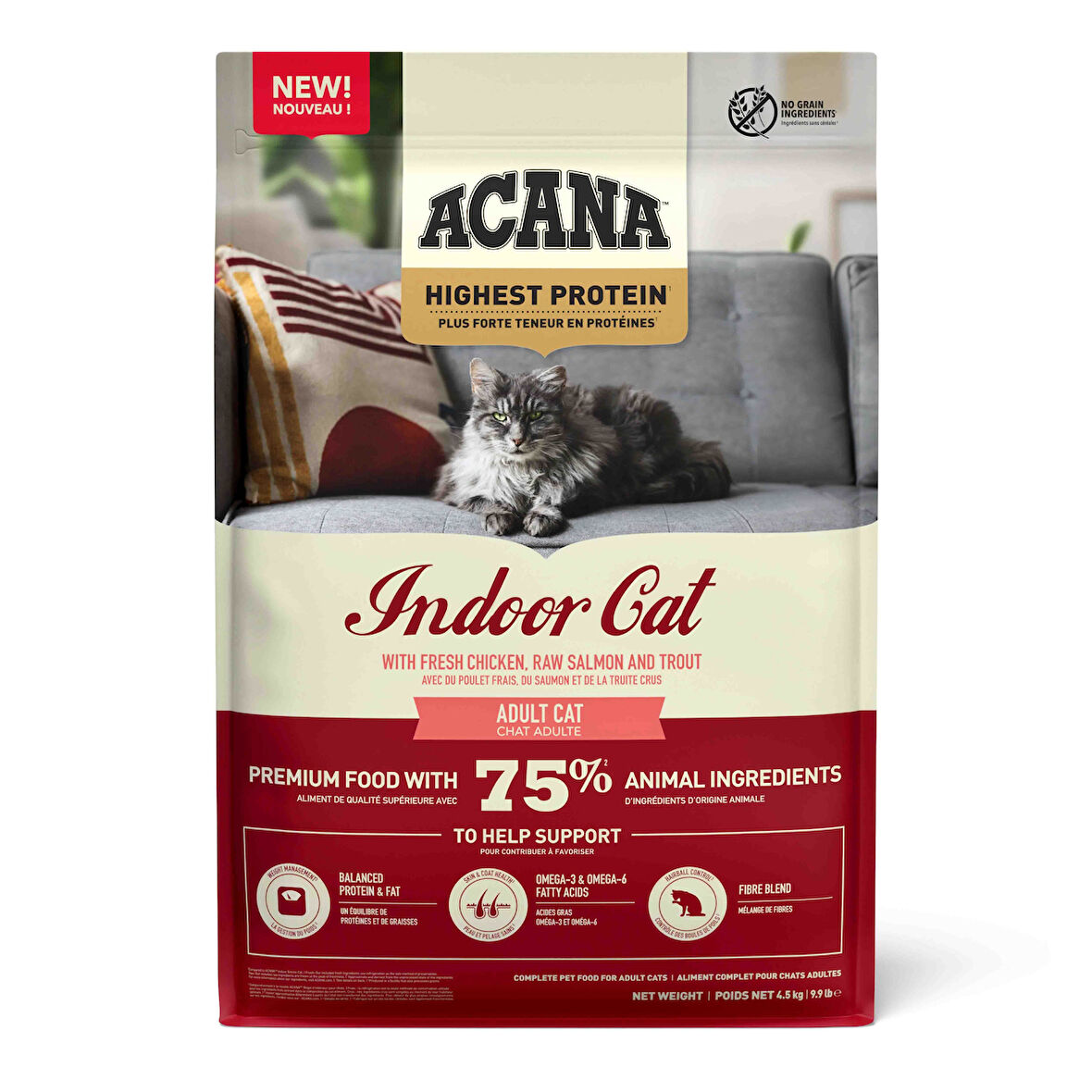 Acana Highest Protein (Yüksek Protein) Indoor Yetişkin Kedi Maması 4,5 kg