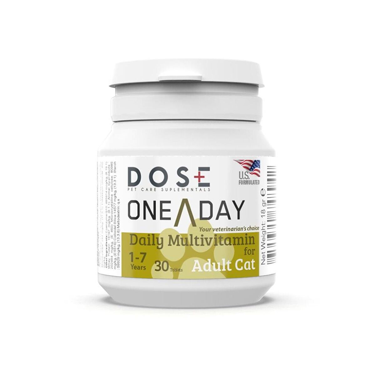 Dose One A Day Adult Yetişkin Kedi Multivitamin 30 Tablet