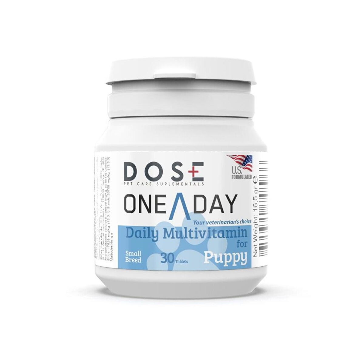 Dose One A Day Puppy Small Breed Küçük Irk Yavru Köpek Multivitamin 30 Tablet