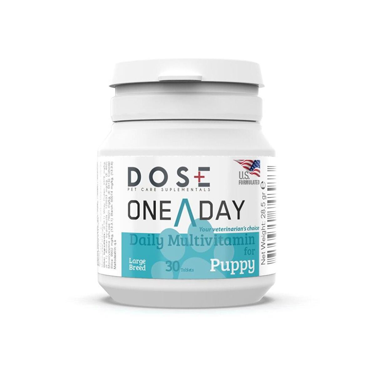 Dose One A Day Puppy Large Breed Büyük Irk Yavru Köpek Multivitamin 30 Tablet