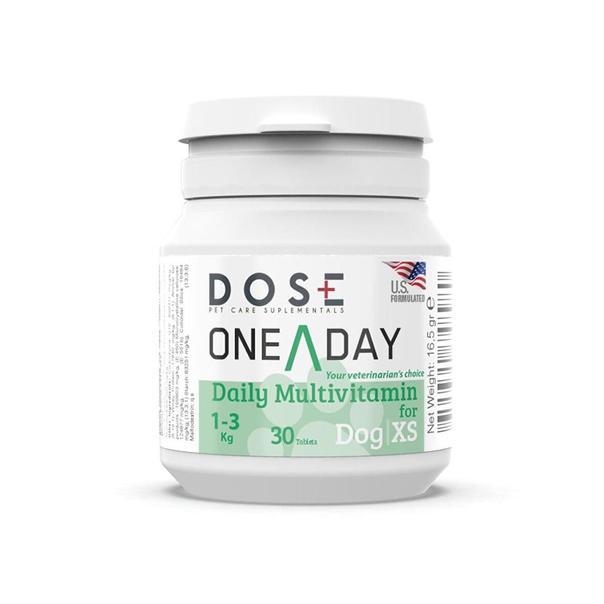 Dose One A Day Dog Köpek 1-3 Kg Arası Multivitamin 30 Tablet