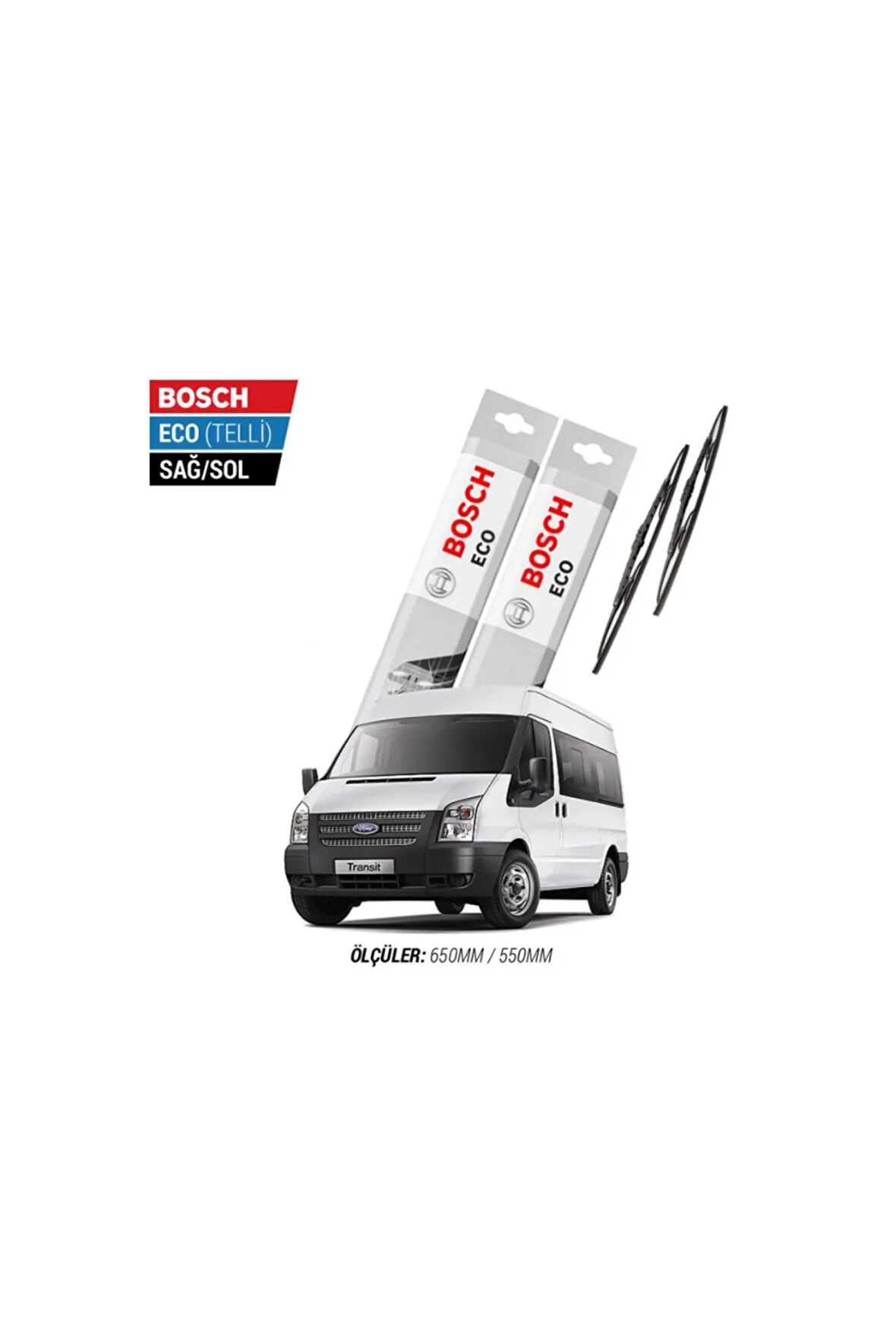Ford Transit 2009 Model Silecek Takımı Bosch Eco (telli)