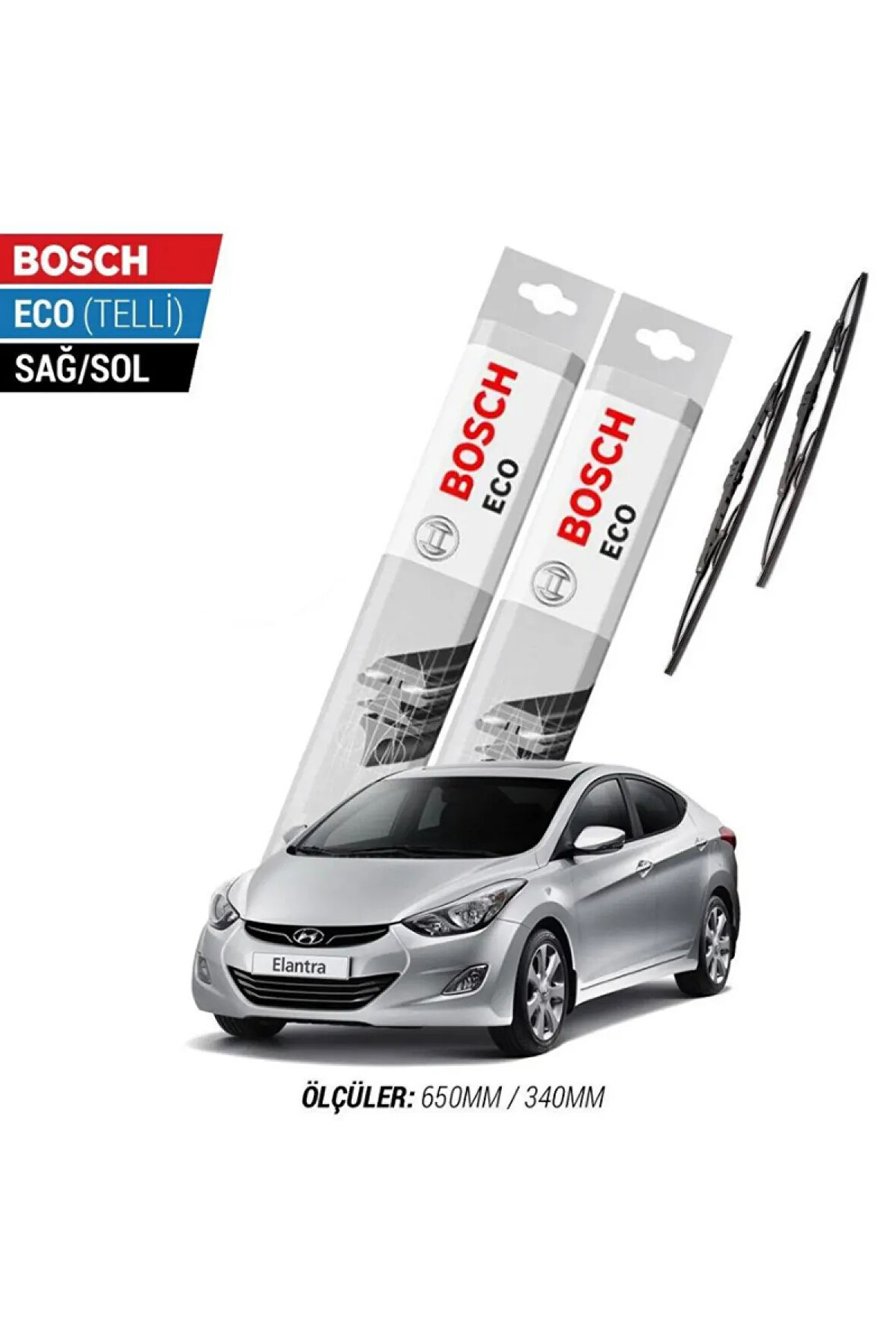 Hyundai Elantra 2013 Model Silecek Takımı Bosch Eco (telli)