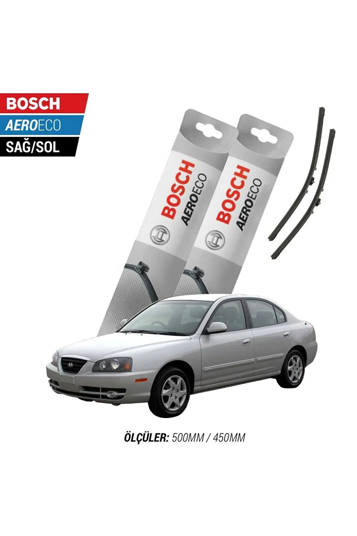 Hyundai Elantra 2005 Model Bosch Aeroeco Muz Silecek Takımı