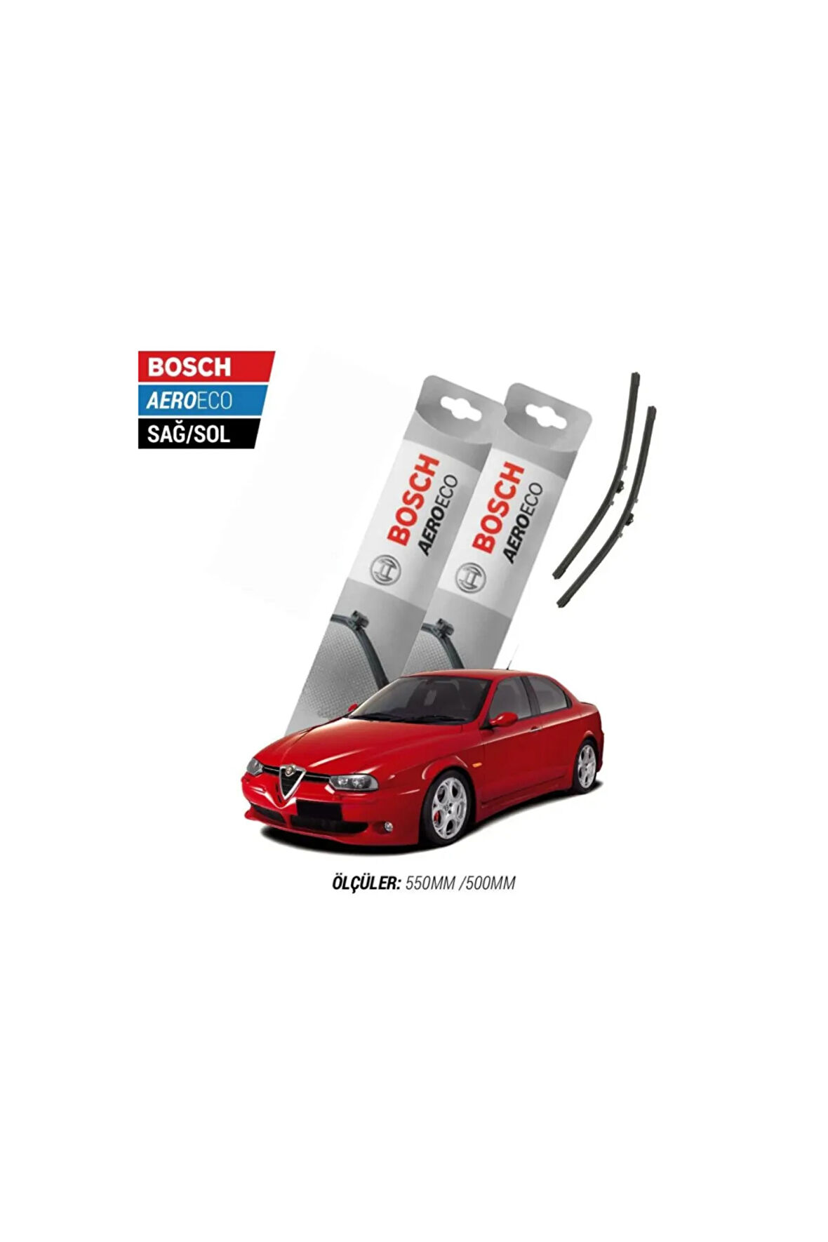 Alfa Romeo 156 1999 Model Bosch Aeroeco Muz Silecek Takımı