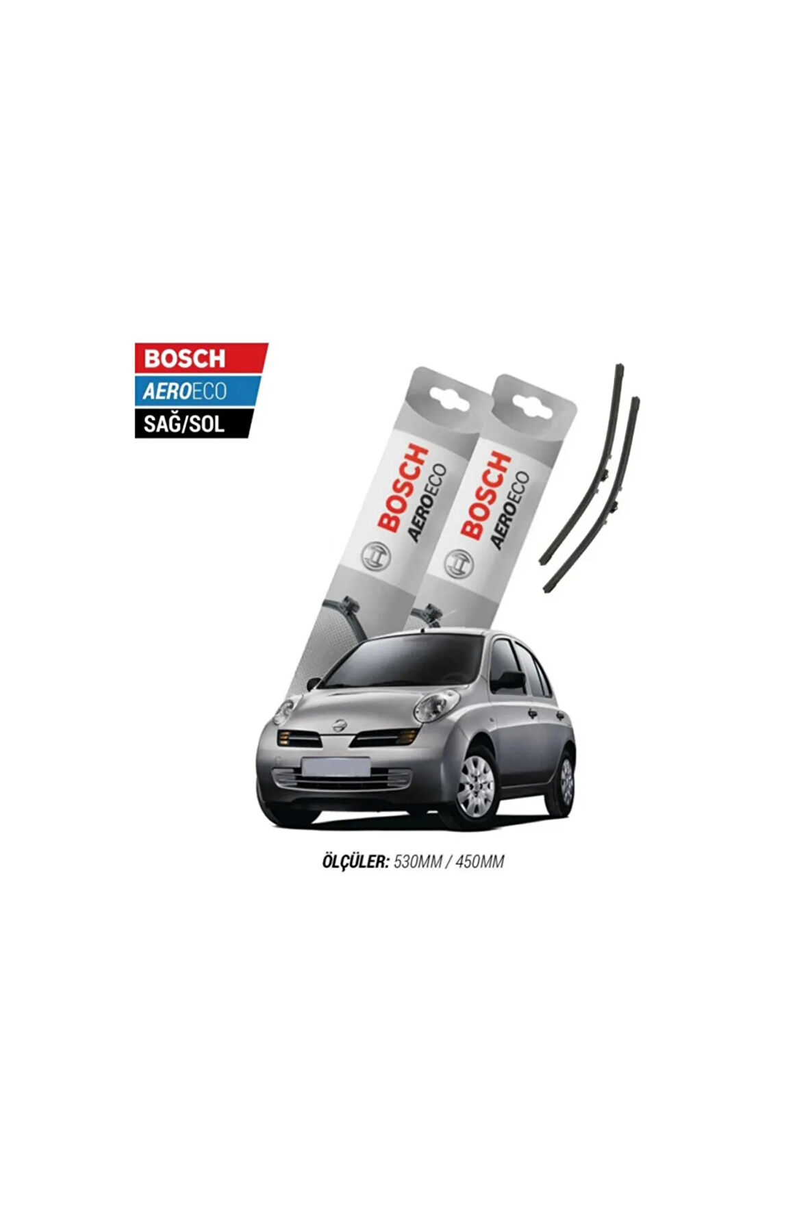 Nissan Micra 2008 Model Bosch Aeroeco Muz Silecek Takımı