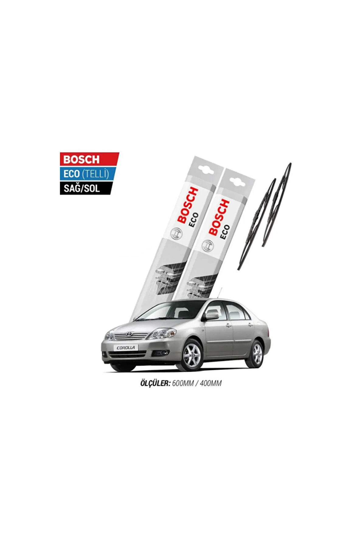 Toyota Corolla Hatchback 2005 Model Silecek Takımı Bosch Eco (telli)