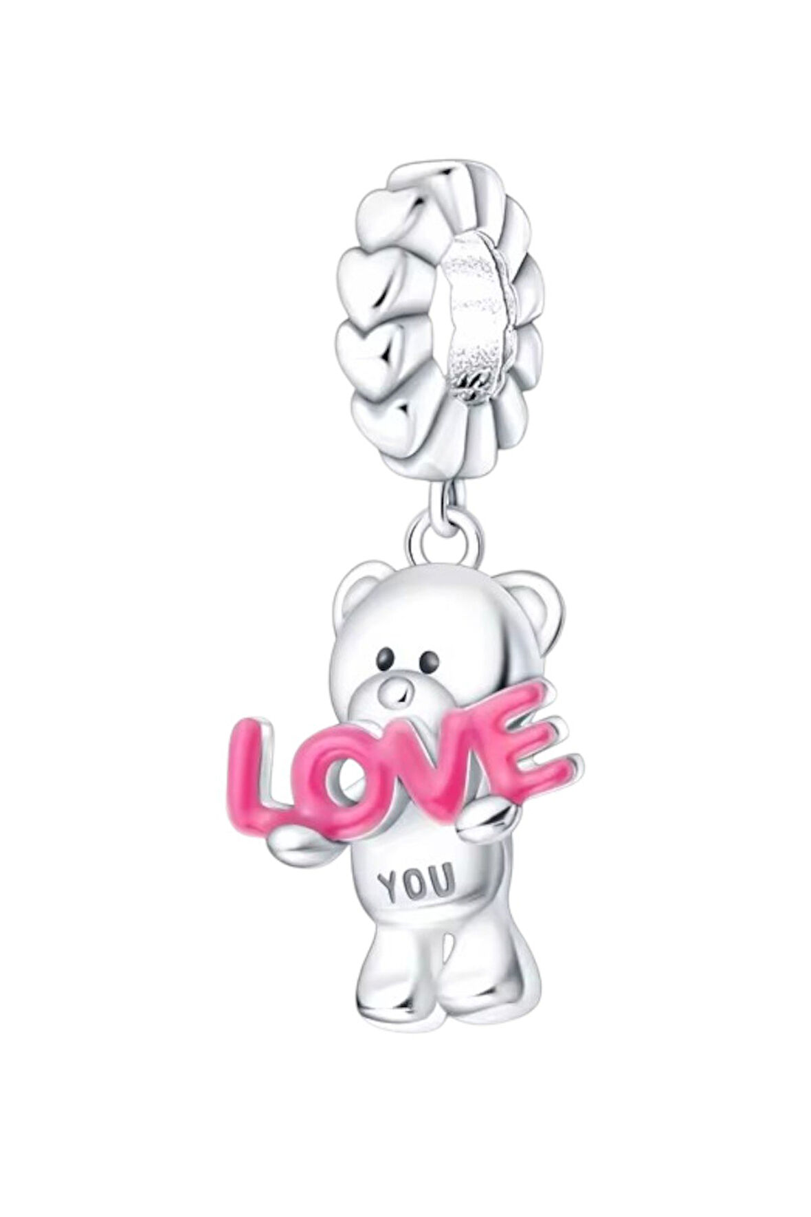 Aşık Ayıcık (Teddy Bear) Charm | 925 Ayar Gümüş