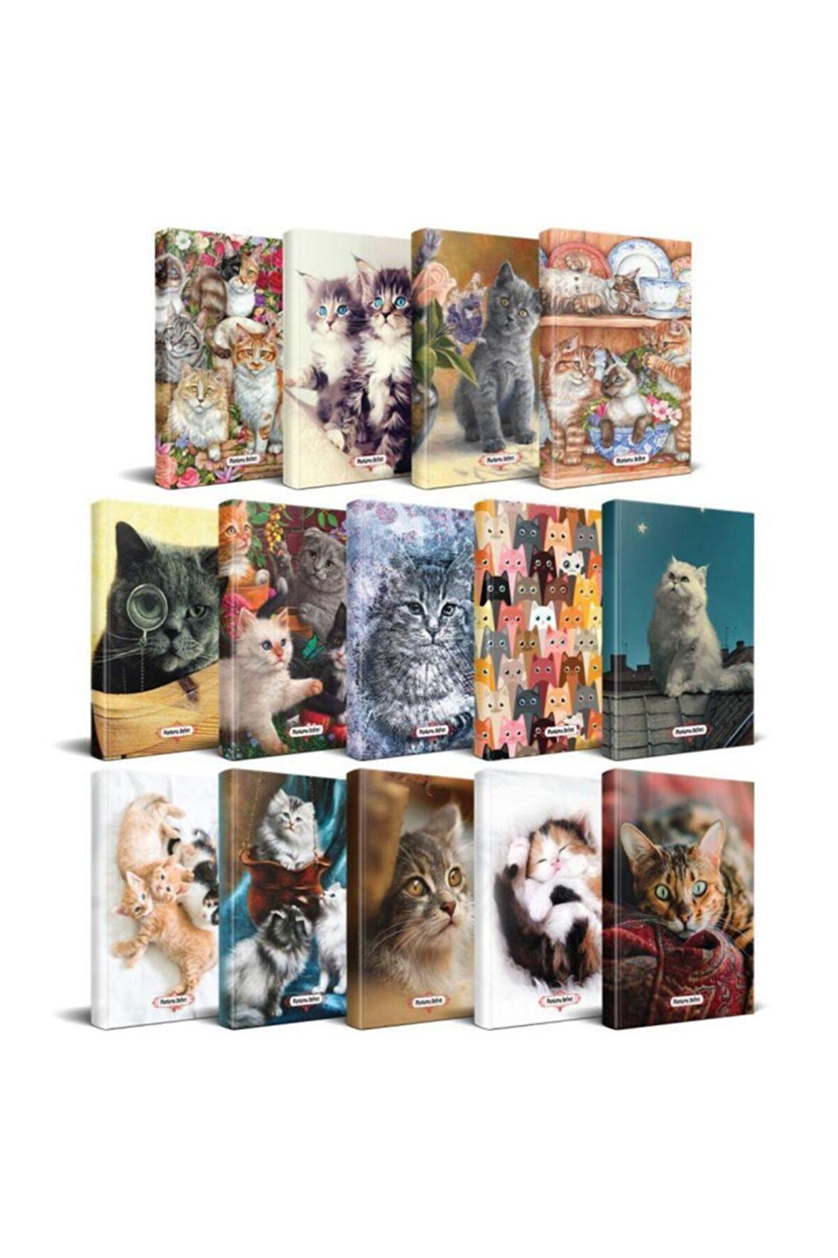Kedi Temalı Süresiz Planlama Defter Seti - 14 Defter