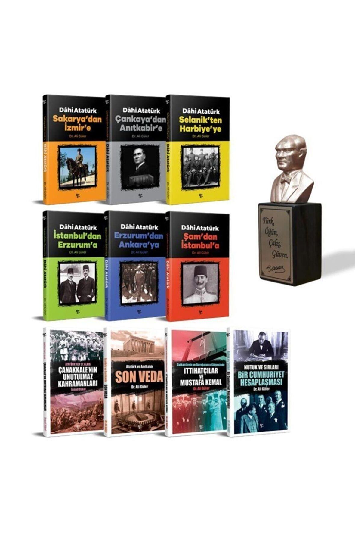 Atatürk'Ü Anlamak Seti - 10 Kitap Ve Atatürk Büstü Bronz