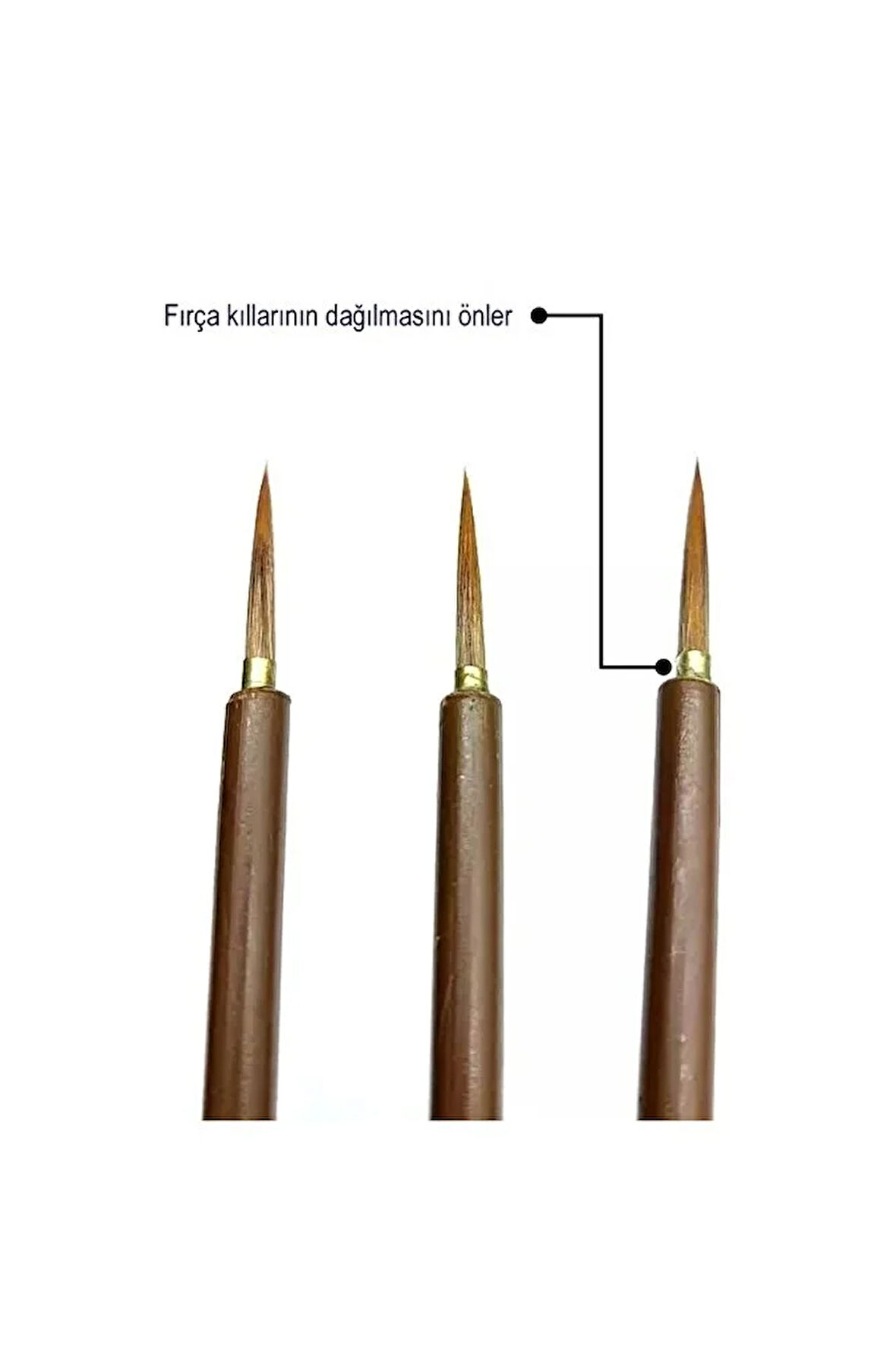 Tahrir Fırça Seti 1-2-3 Numara, Kurt Kılı, Çini, Seramik, Tezhip, Minyatür,boyama-3 Adet
