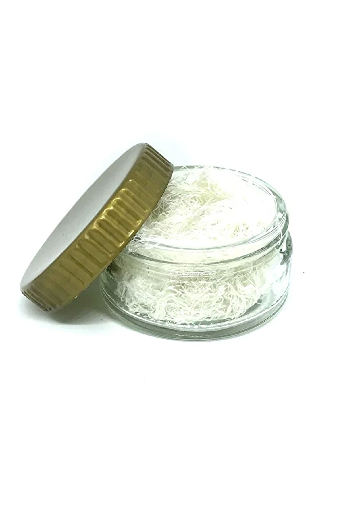 Likalı Geniş Cam Hokka Sarı (GOLD) Kapak 40ml