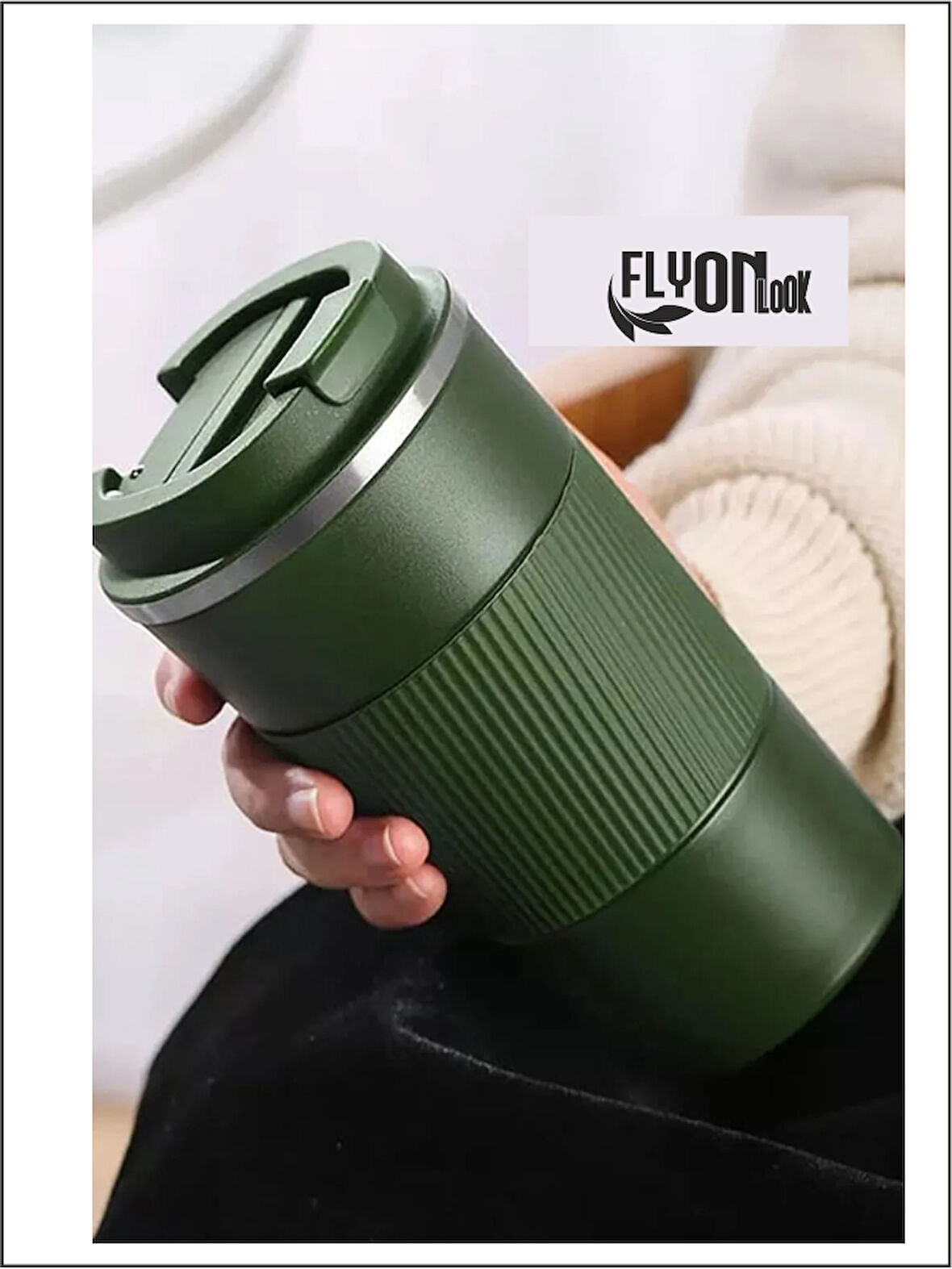 Çift Katmanlı Paslanmaz Çelik Sızdırmaz Termos Bardak 500 Ml Kupa Araç Kahve Çay Termos -549