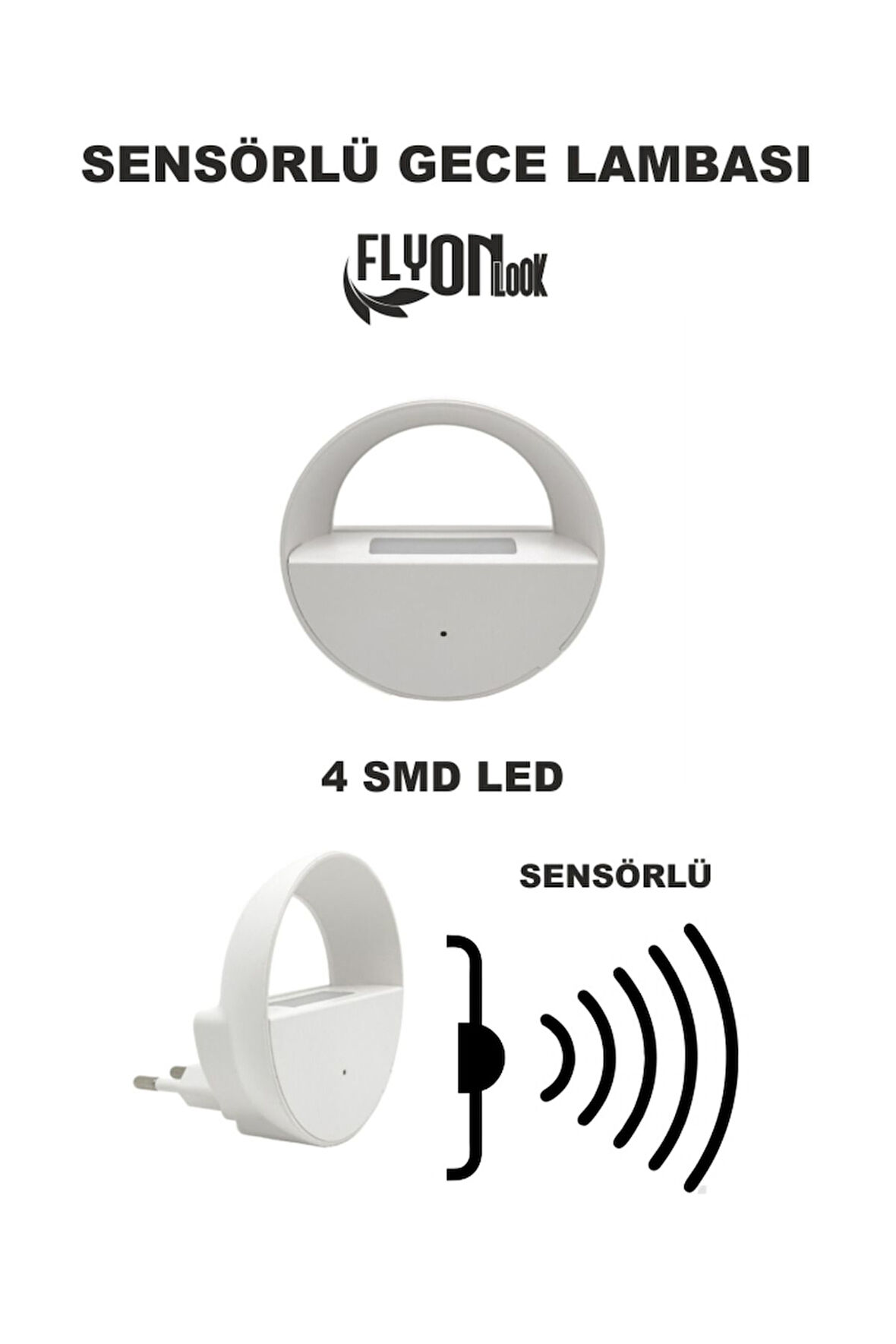 SENSÖRLÜ GECE LAMBASI KARANLIK OLUNCA OTOMATİK IŞIK MOD 4 SMD LED FENER IŞIK