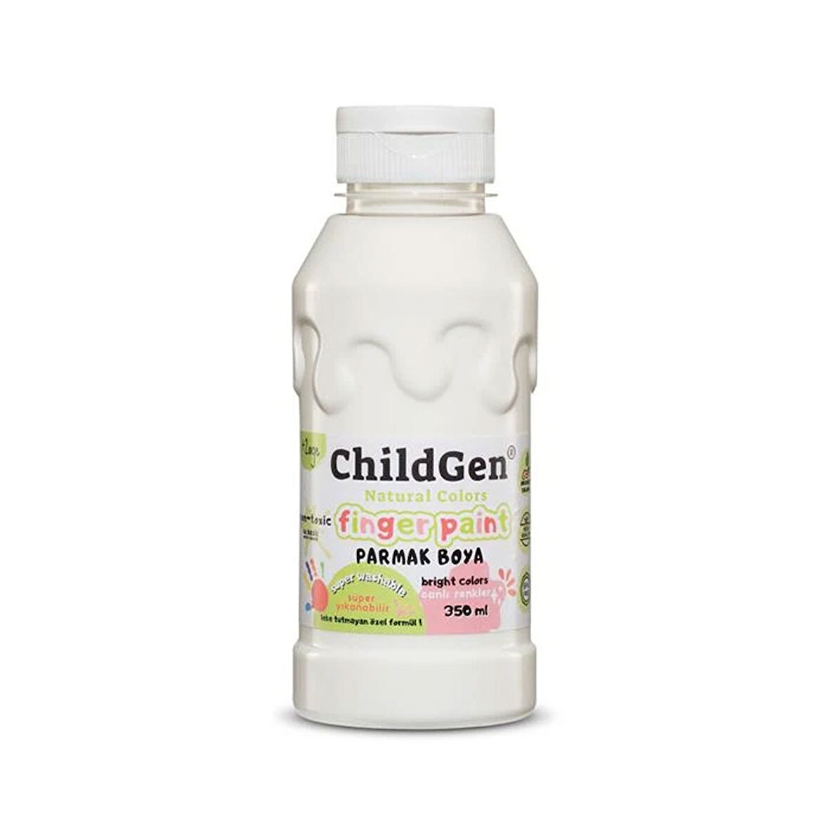 ChildGen Play Dough Süper Yıkanabilir Parmak Boya 350 ml Beyaz